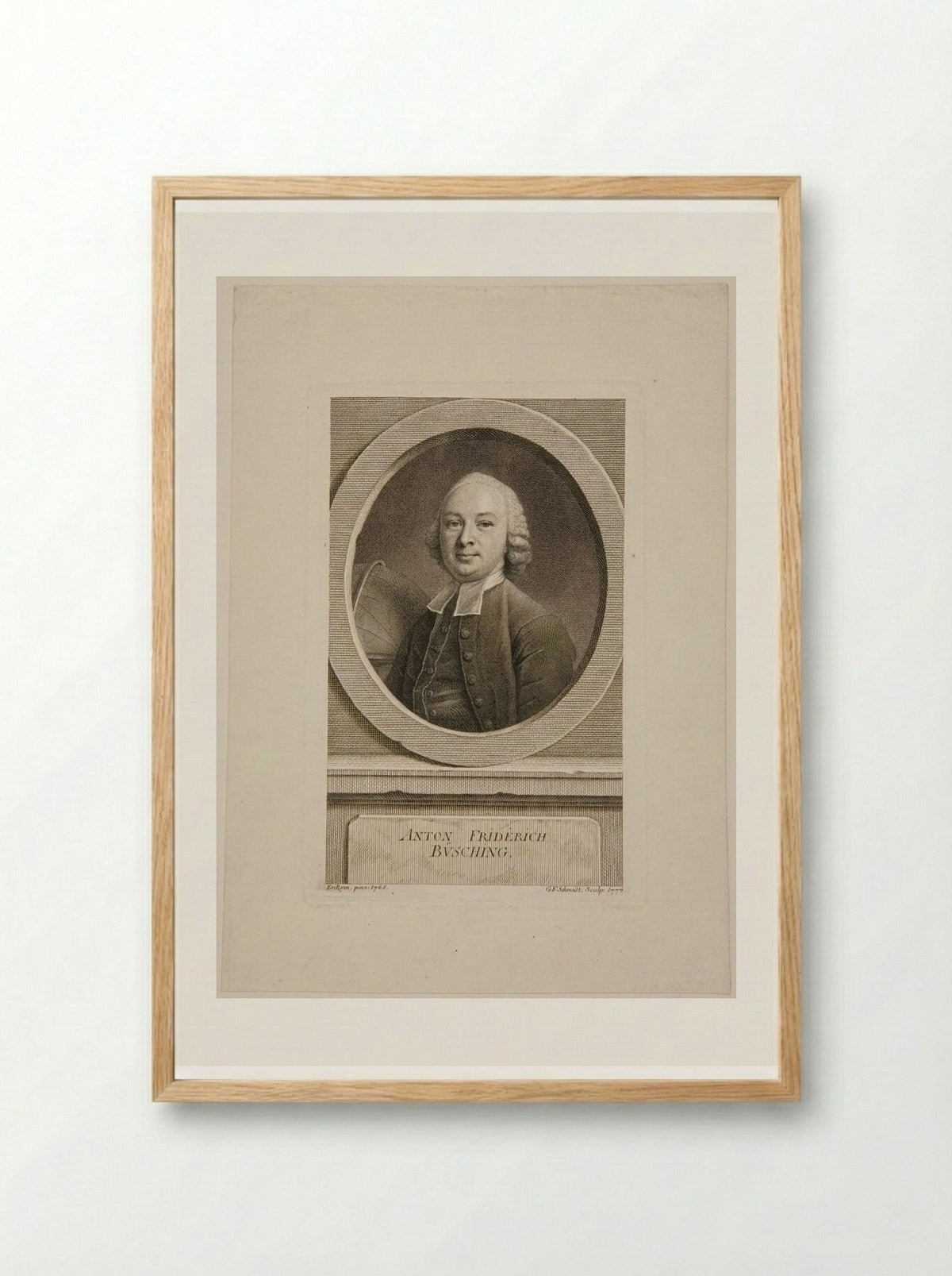 Anton Friedrich Büsching - Georg Friedrich Schmidt - Framed Print Wood