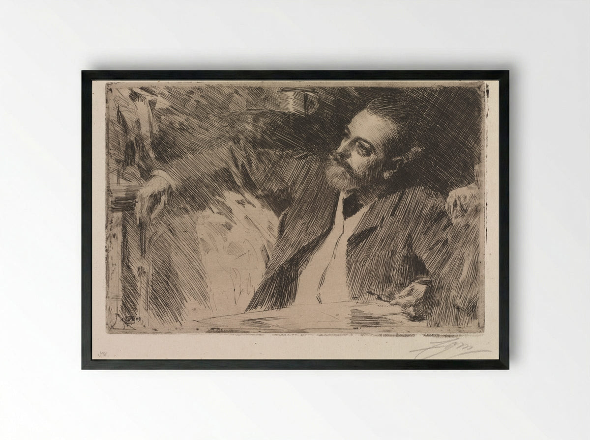 Antonin Proust - Anders Zorn - Framed Print Black