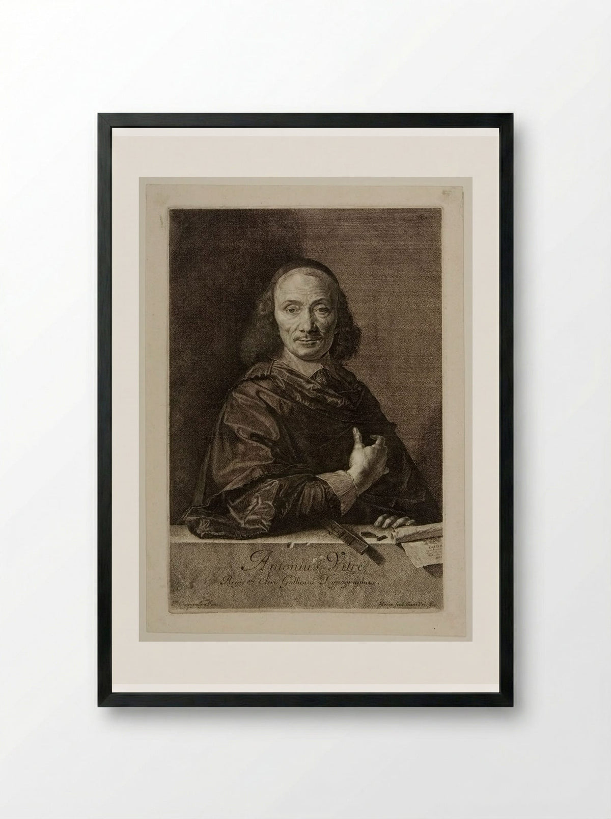 Antonius Vitré - Jean Morin - Framed Print Black