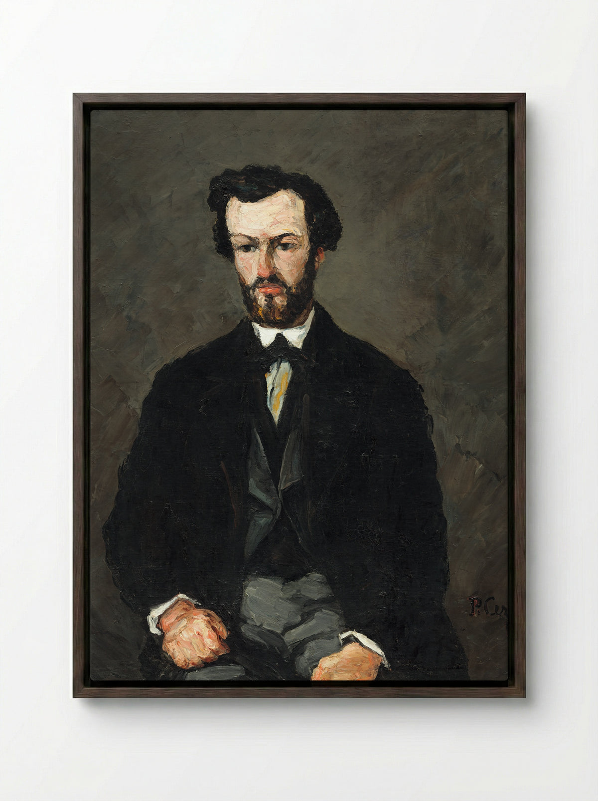 Antony Valabrègue - Paul Cézanne - Framed Canvas Dark Wood