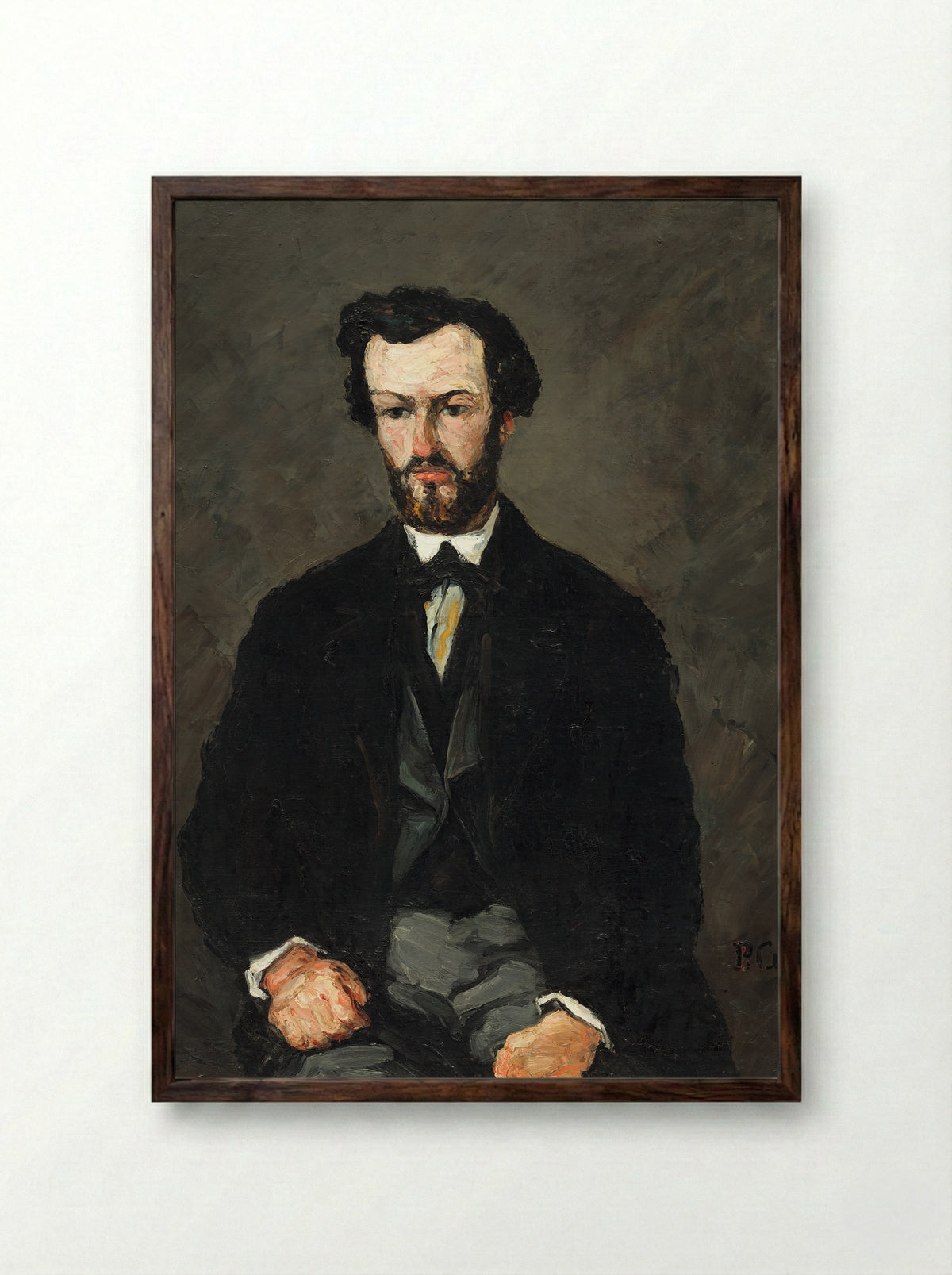 Antony Valabrègue - Paul Cézanne - Framed Print Dark Wood