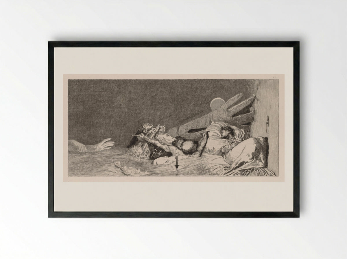 Anxieties - Max Klinger - Framed Print Black