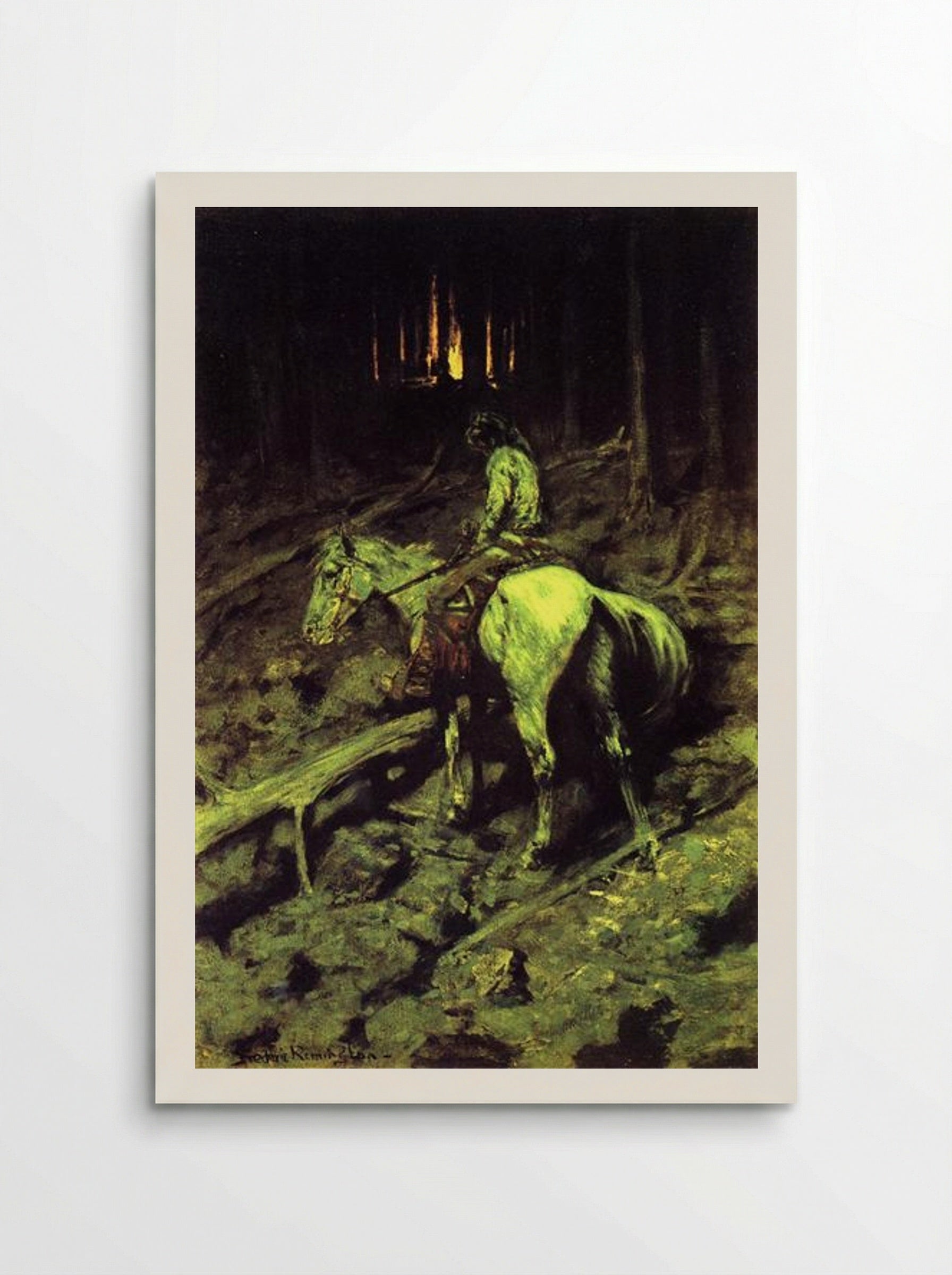 Apache Fire Signal - Frederic Remington - Poster