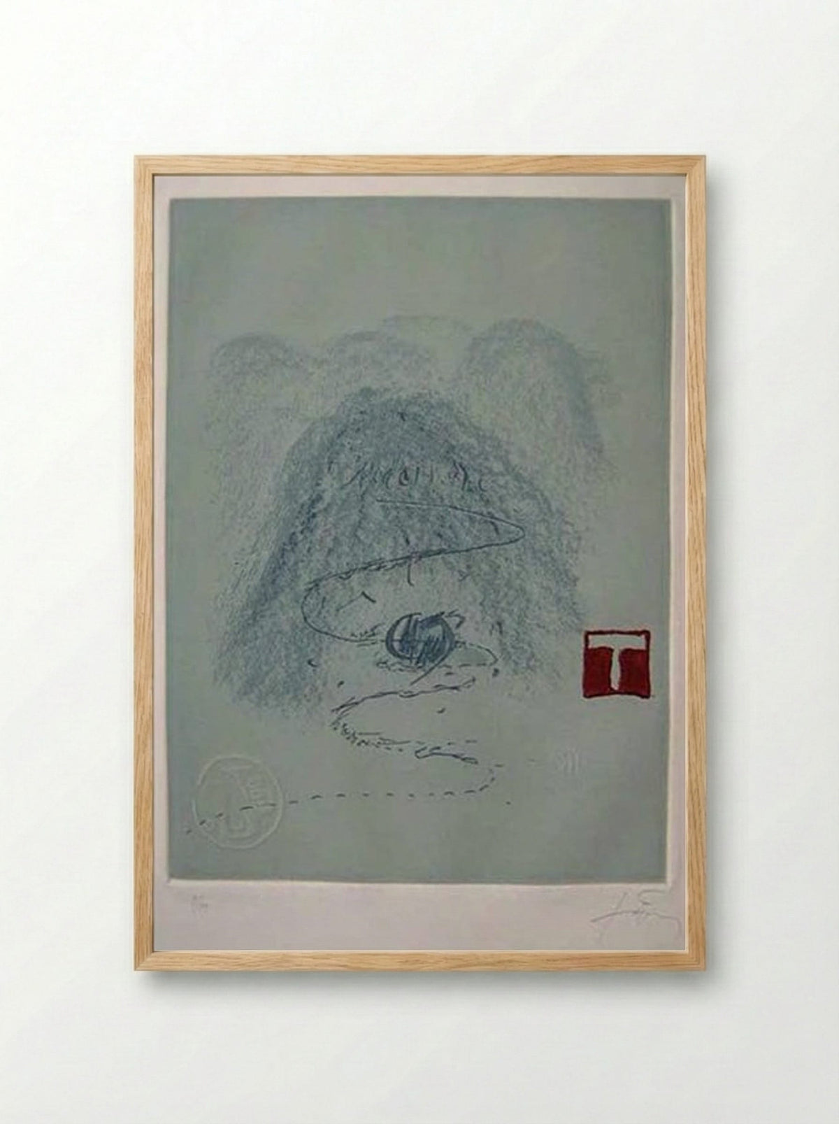 Aparicions 3 - Antoni Tàpies - Framed Print Wood