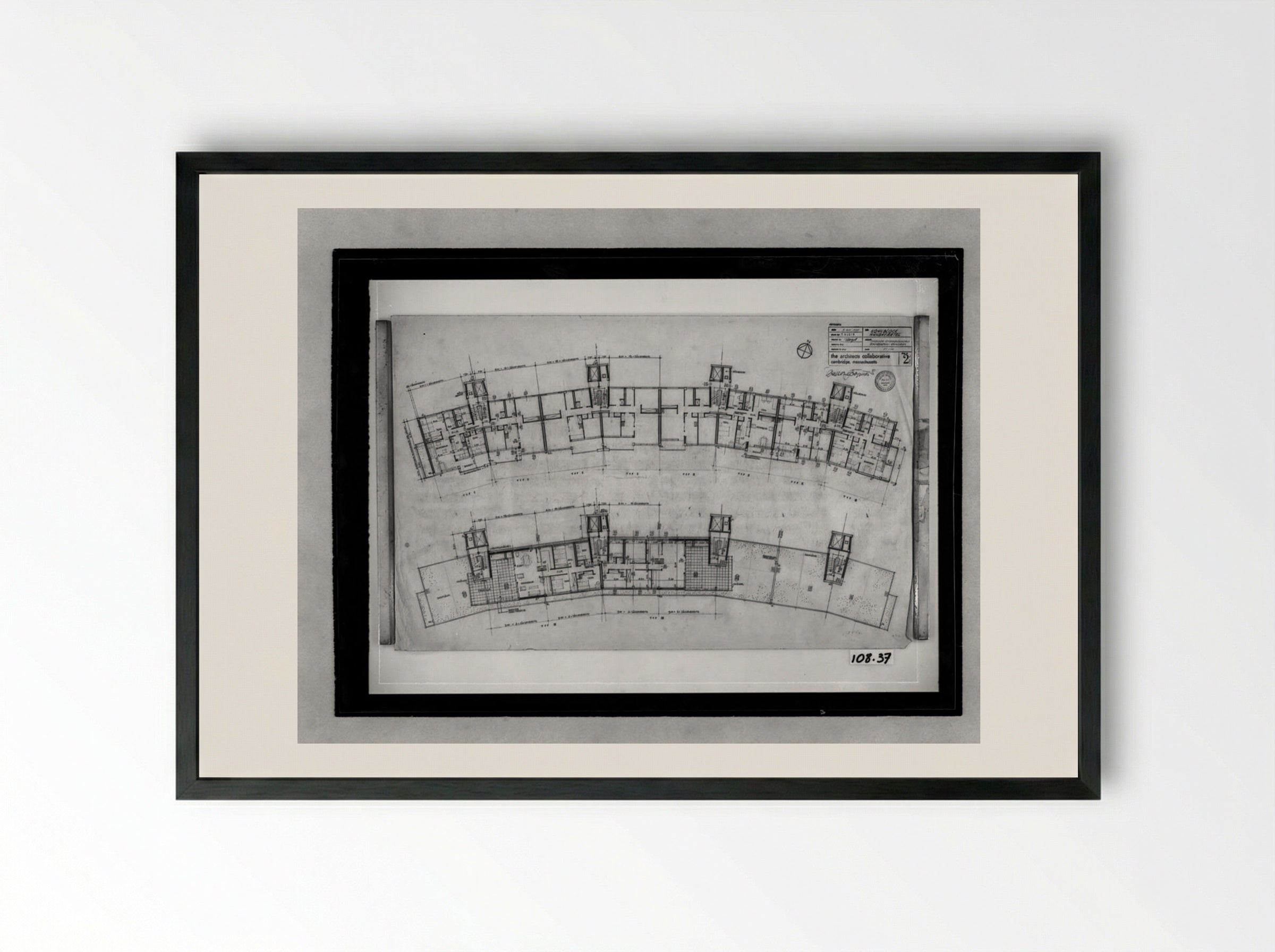 Apartment House for Interbau Exhibition - Walter Gropius - Framed Print Black