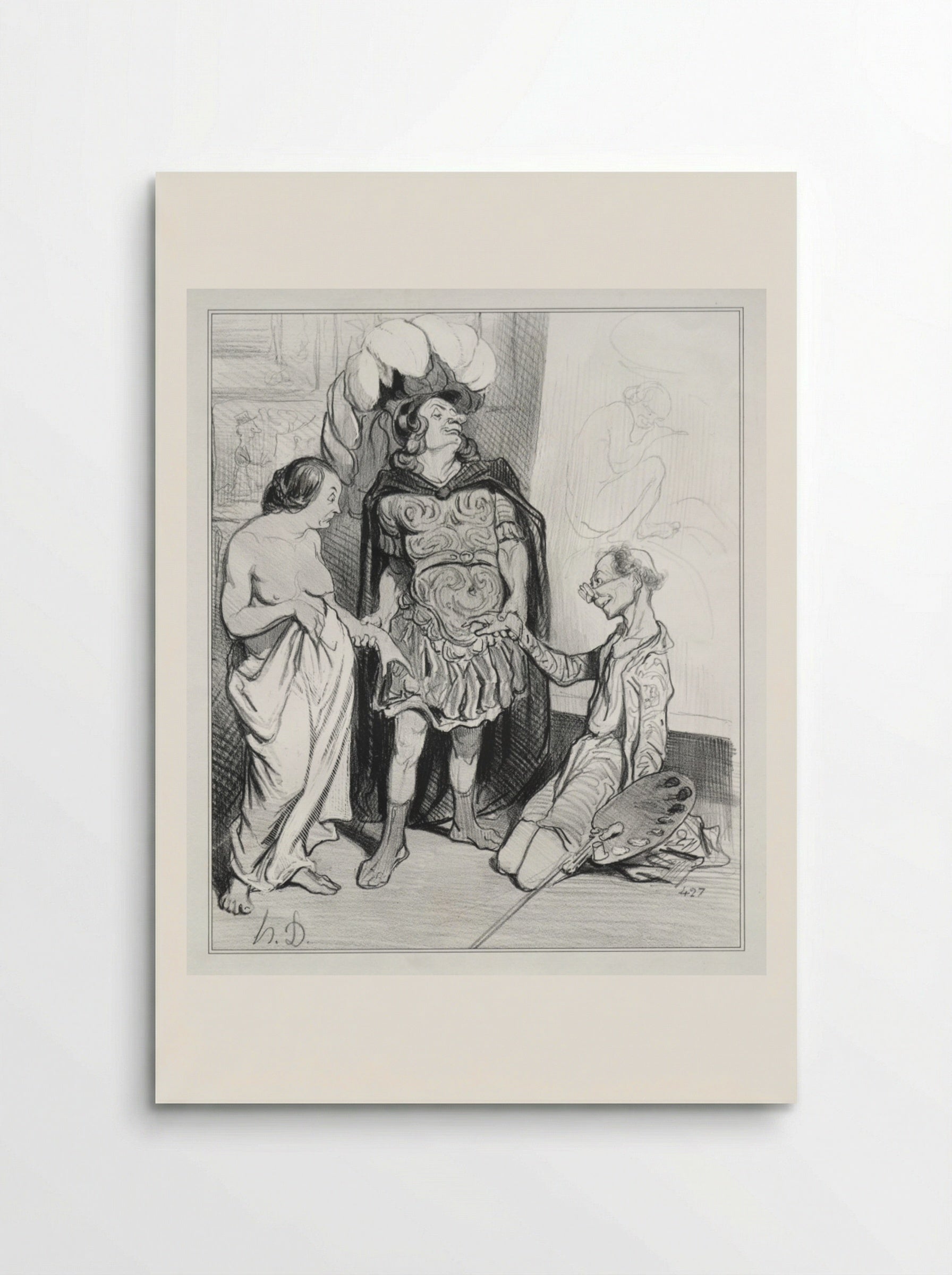 Apelles and Campaspe - Honoré Daumier - Poster