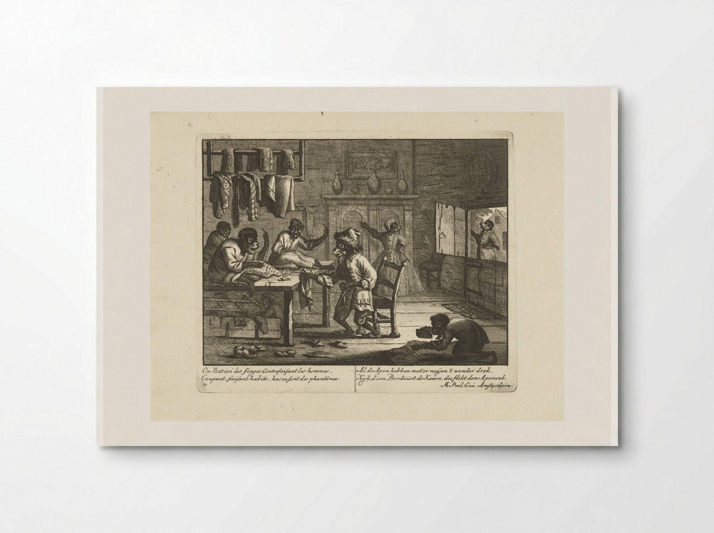 Apen als kleermakers (Monkeys as Tailors) - Matthijs Pool - Poster