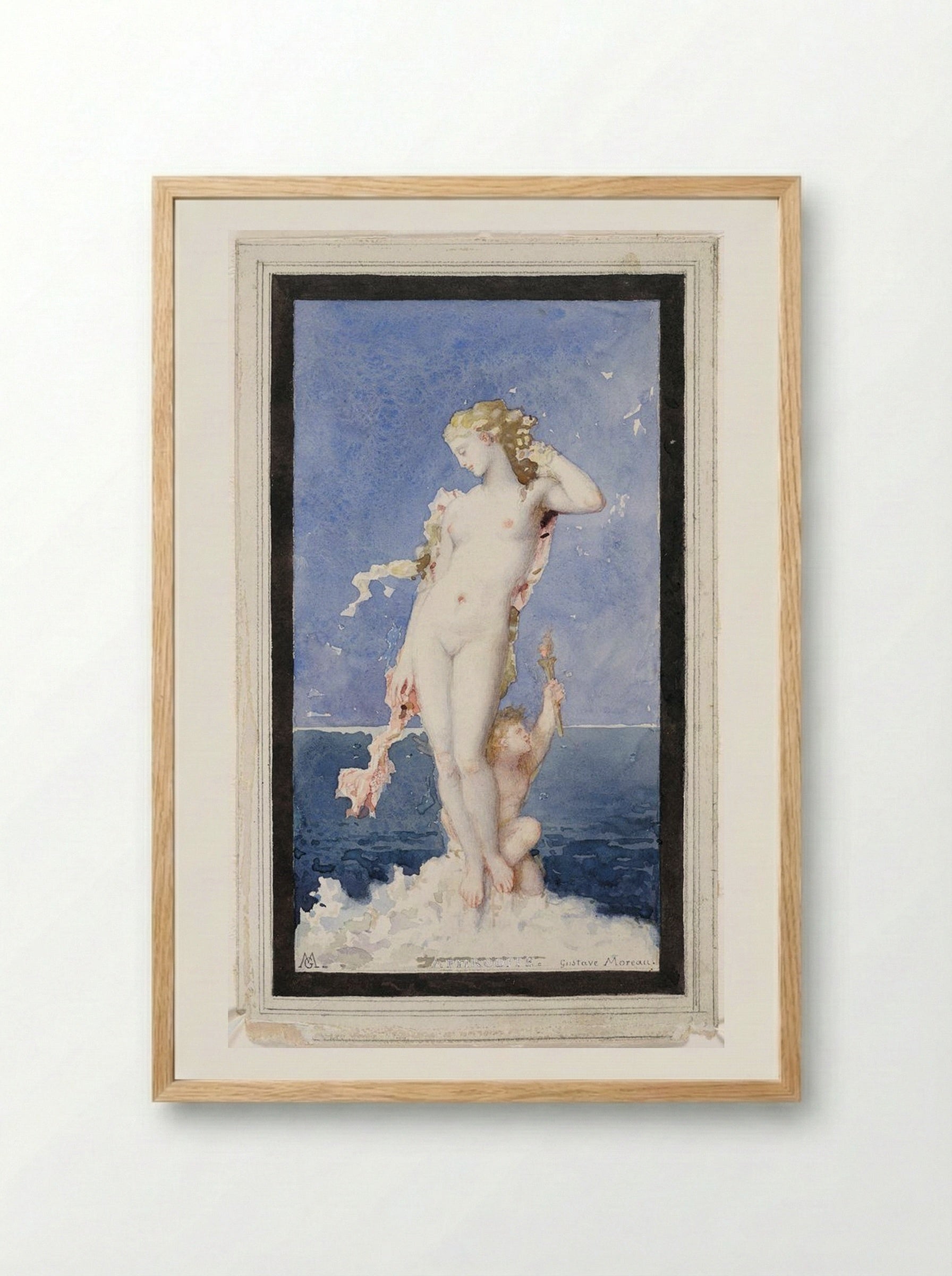 Aphrodite - Gustave Moreau - Framed Print Wood