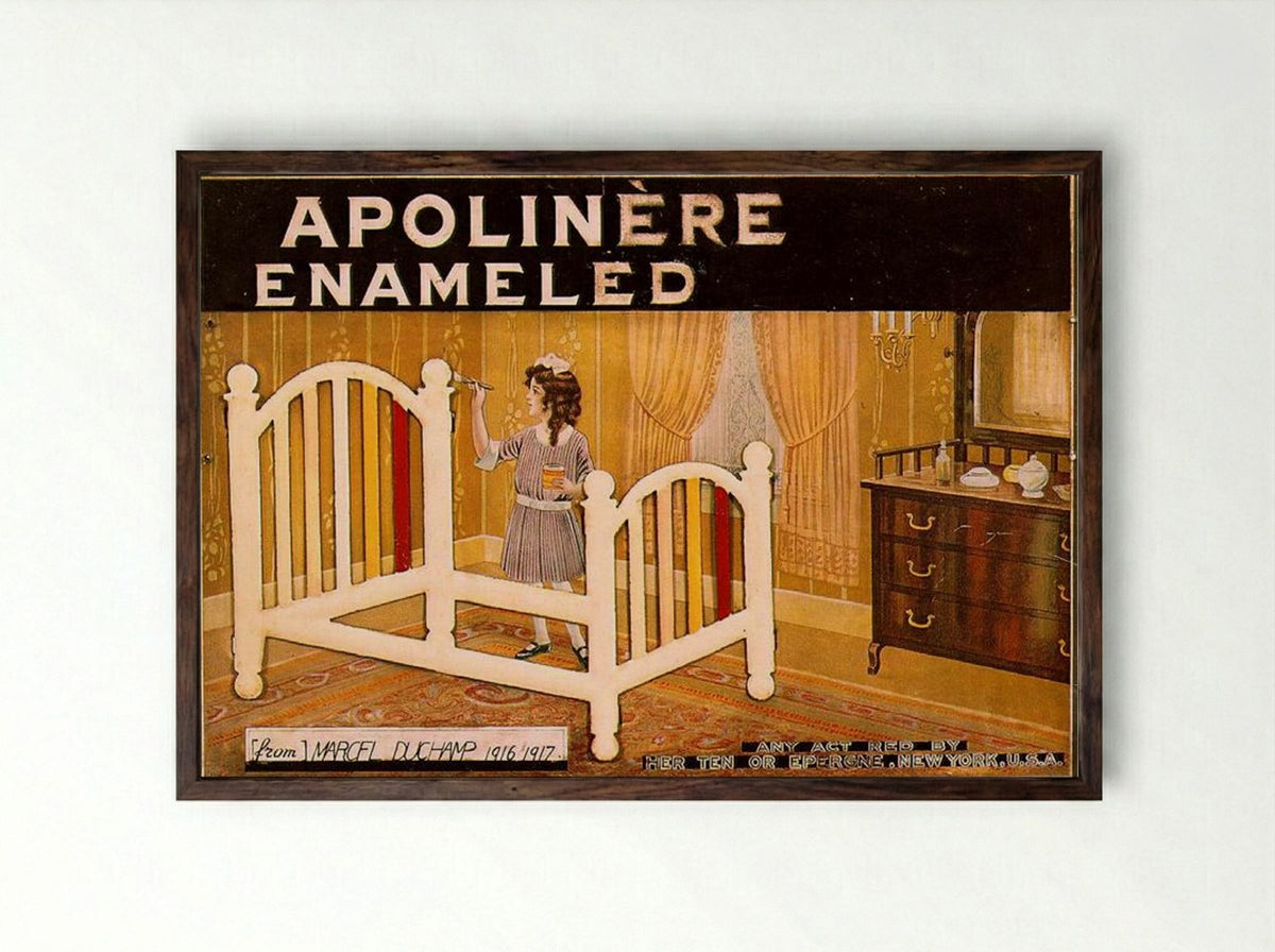 Apolinère Enameled - Marcel Duchamp - Framed Print Dark Wood