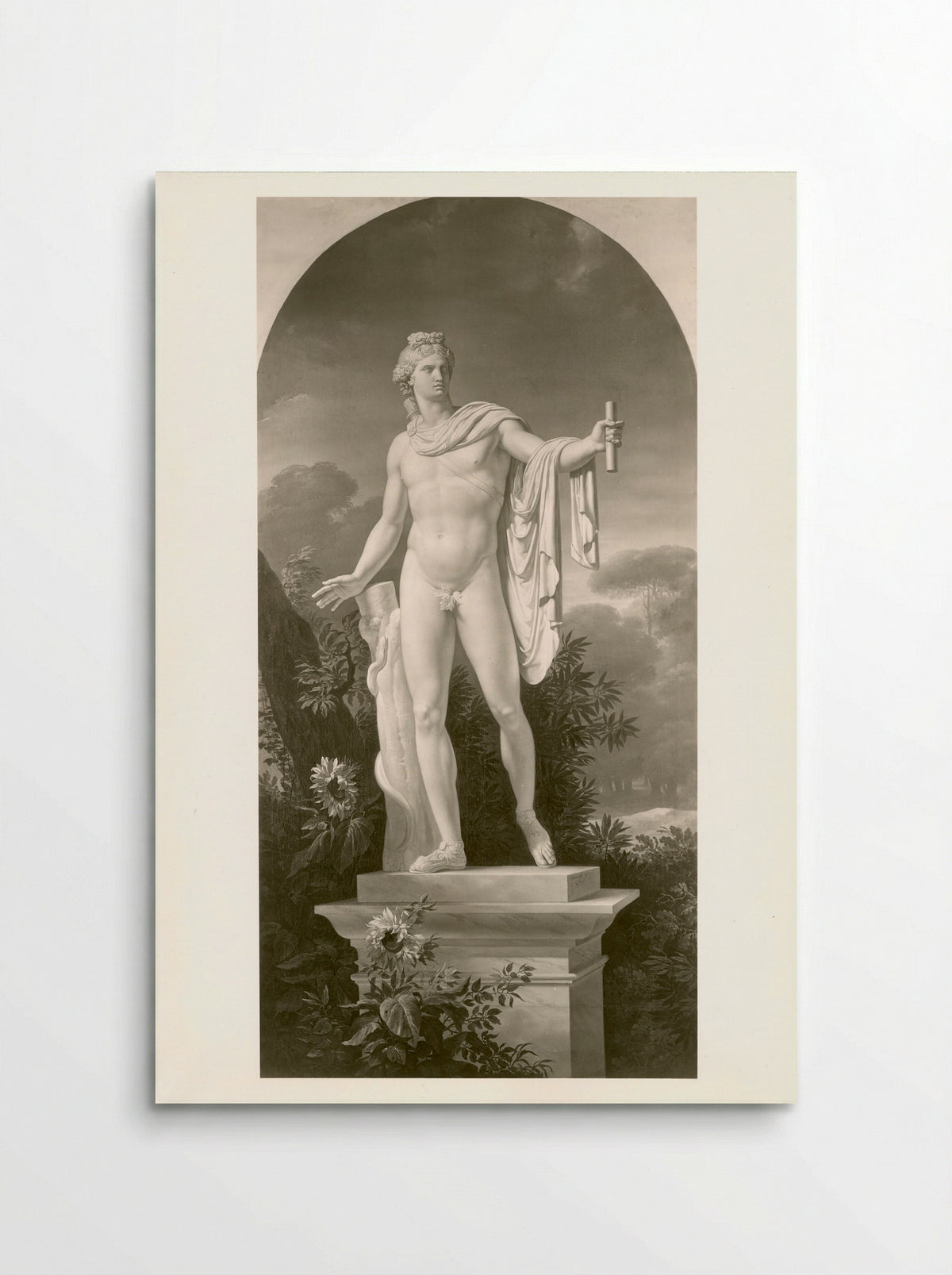 Apollo, God of Light, Eloquence, Poetry, and the Fine Arts with Urania, Muse of Astronomy - Charles Meynier - Poster