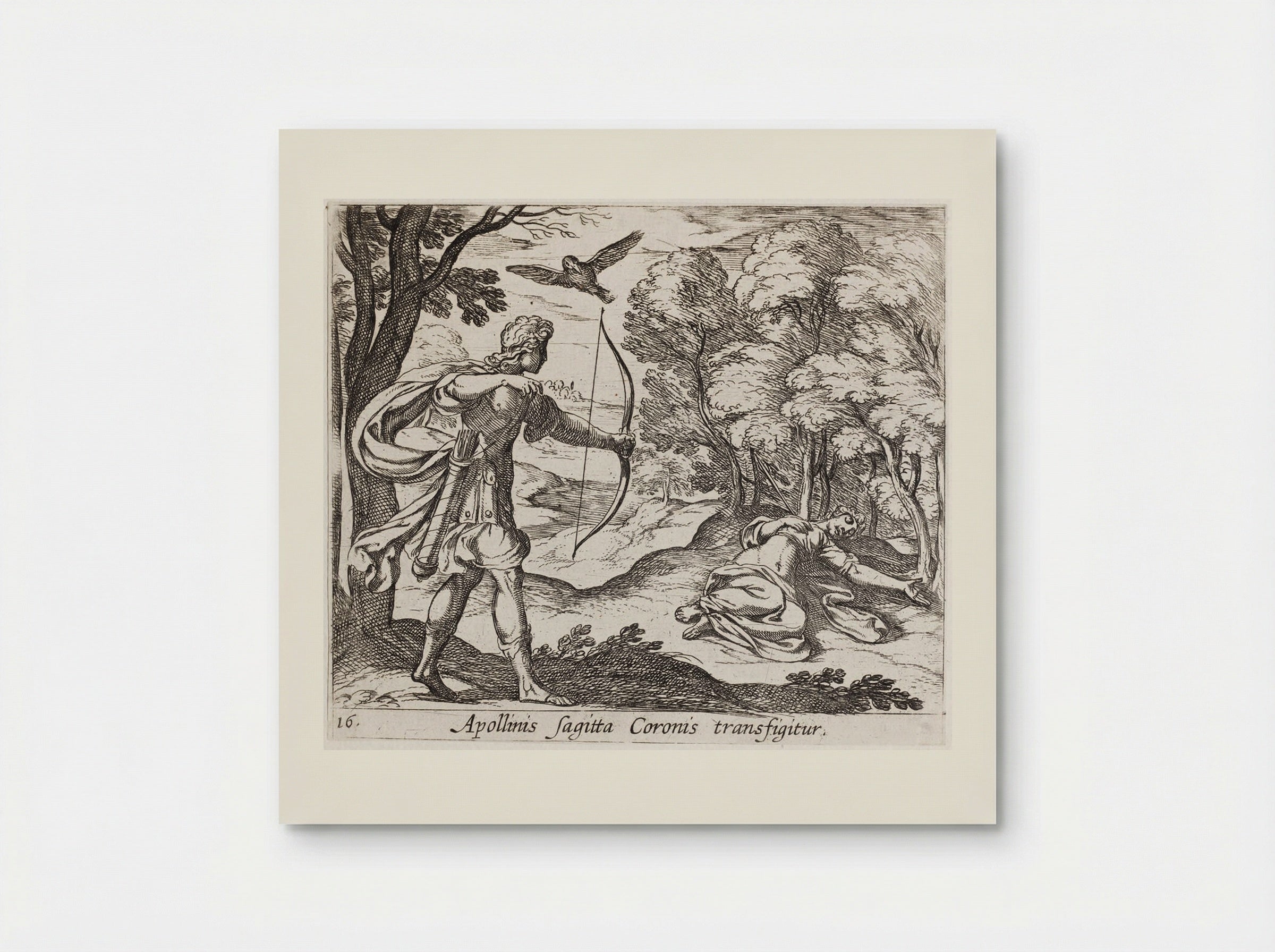 Apollo Killing Coronis - Antonio Tempesta - Poster