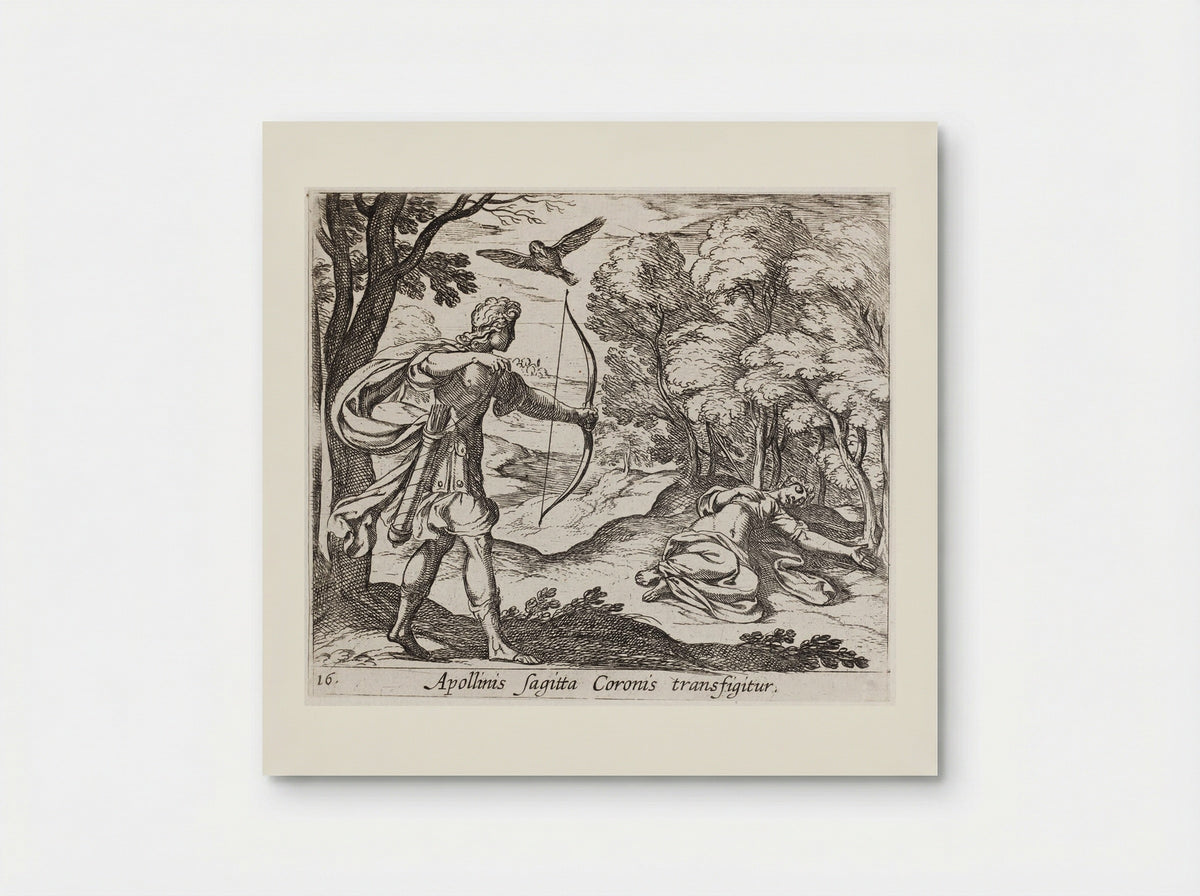 Apollo Killing Coronis - Antonio Tempesta - Poster