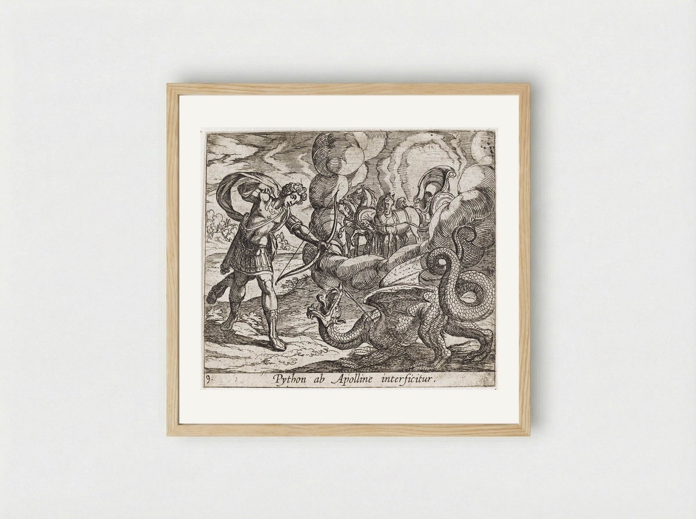Apollo Killing Python - Antonio Tempesta - Framed Print Wood