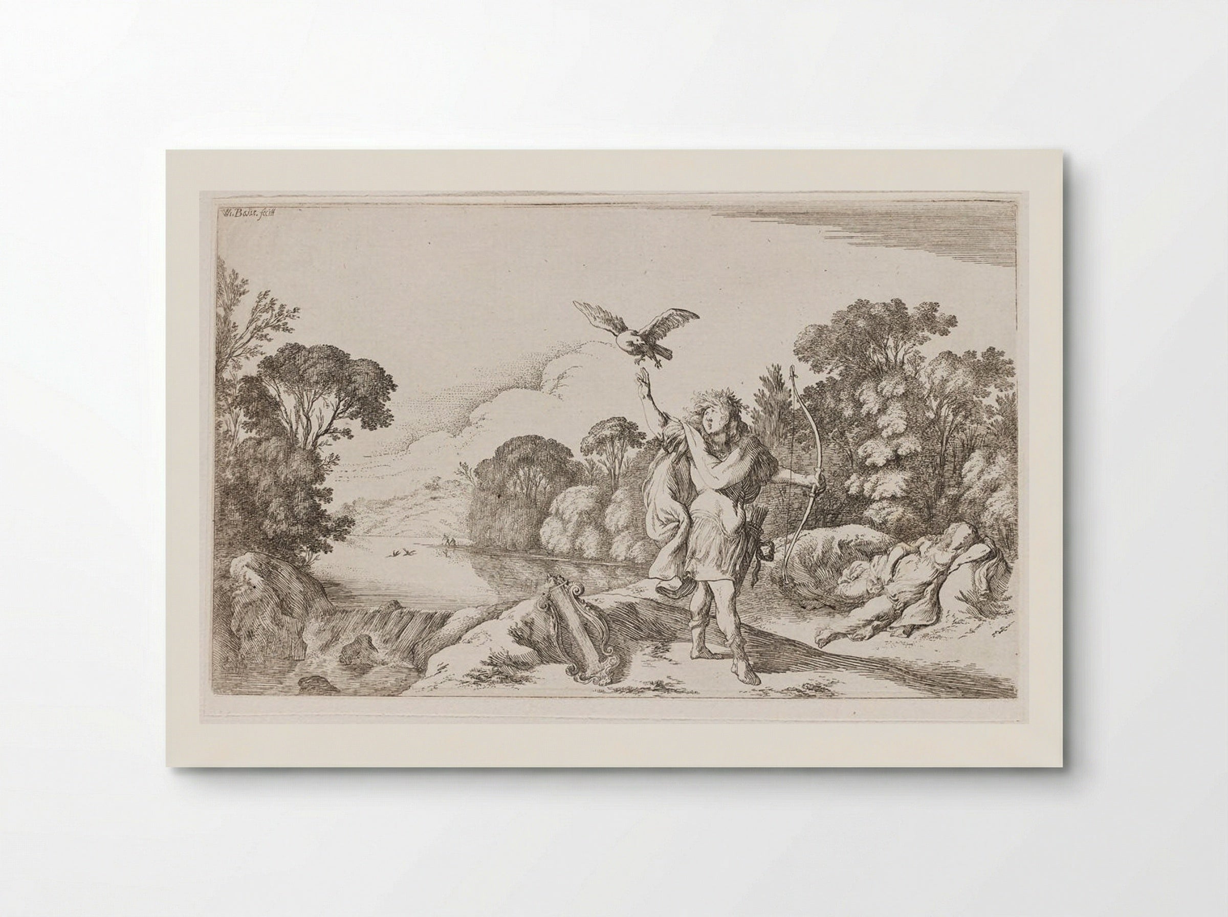 Apollo Kills Coronis, Suspecting that She Was Unfaithful - Johann Wilhelm Baur - Poster