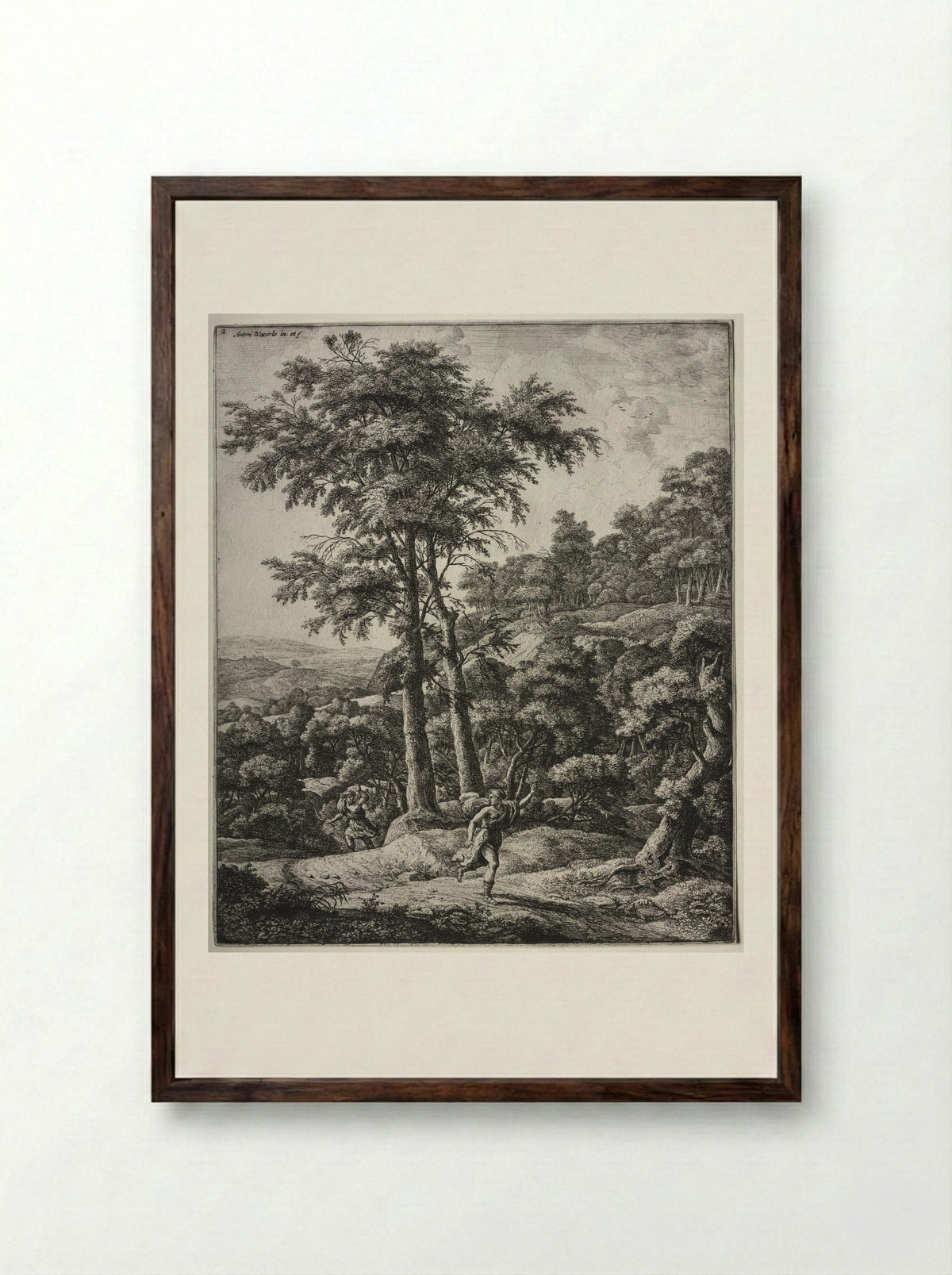 Apollo and Daphne - Anthonie Waterloo - Framed Print Dark Wood