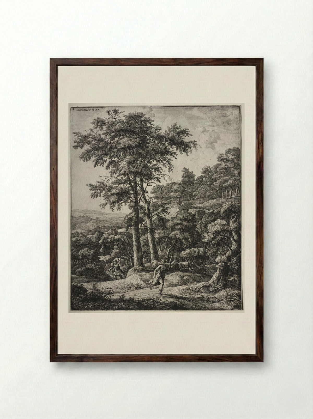 Apollo and Daphne - Anthonie Waterloo - Framed Print Dark Wood