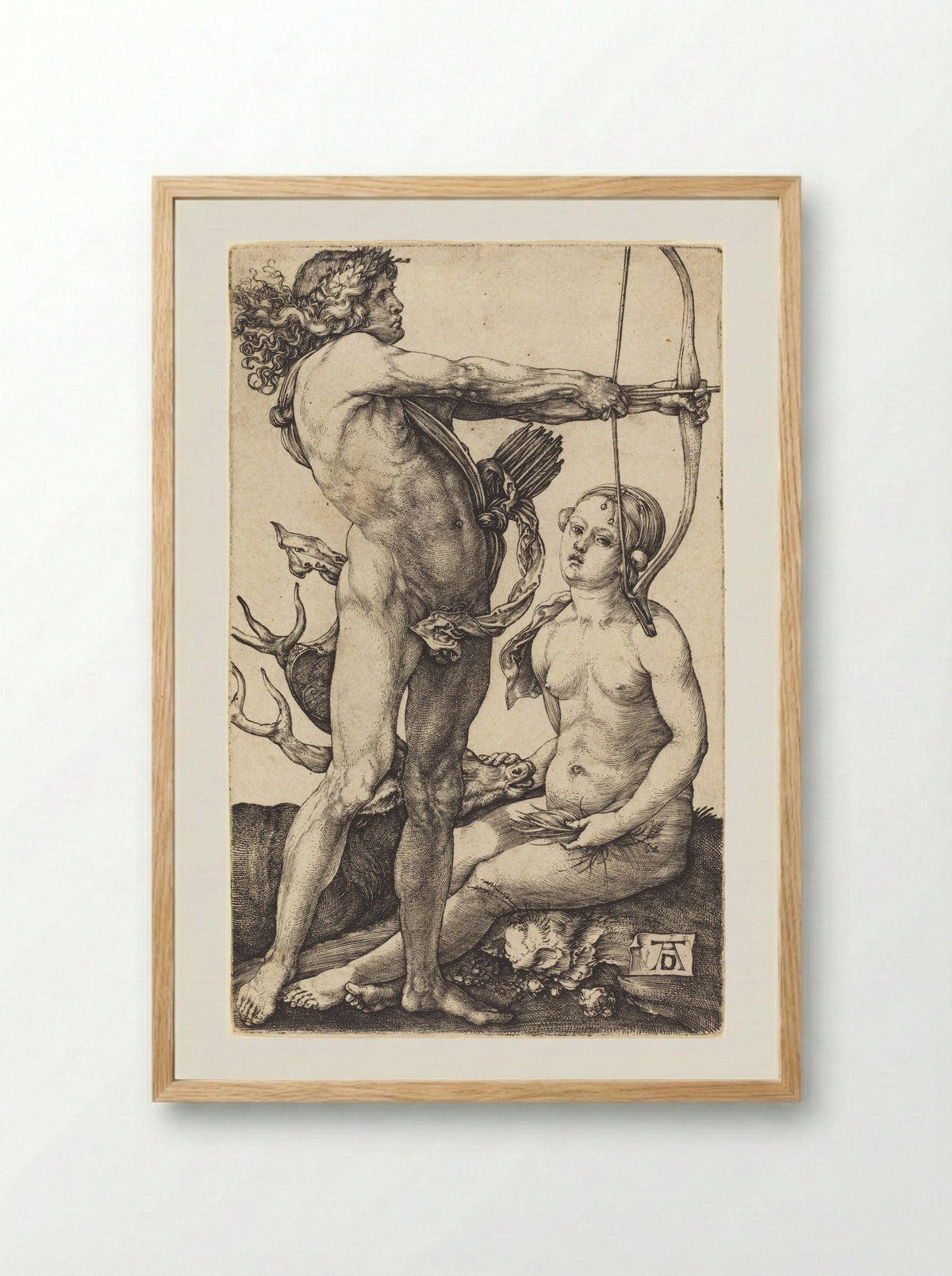 Apollo and Diana - Albrecht Dürer - Framed Print Wood