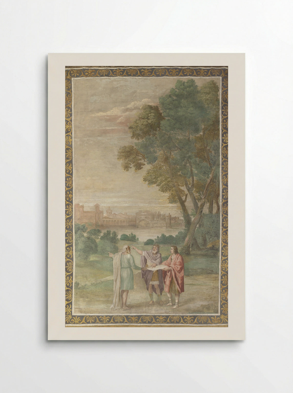 Apollo and Neptune advising Laomedon on the Building of Troy - Domenichino - Poster