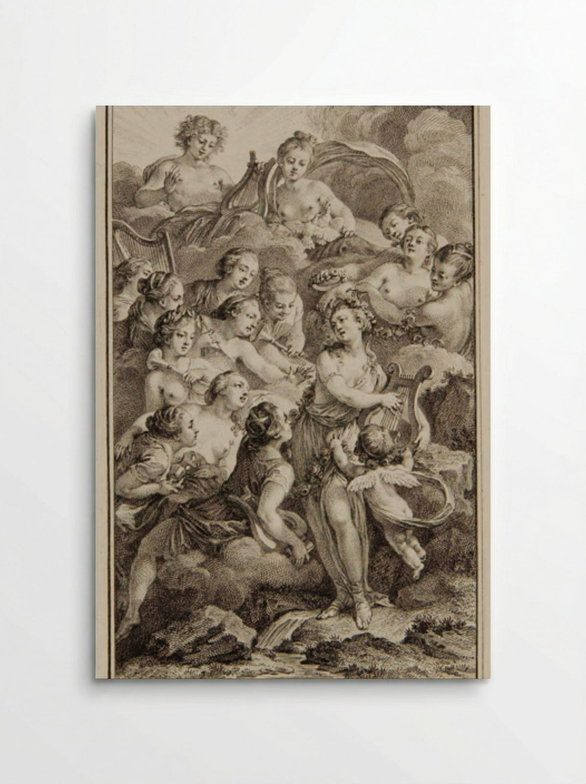 Apollo and Venus with the Muses and Graces - Augustin de Saint-Aubin - Poster