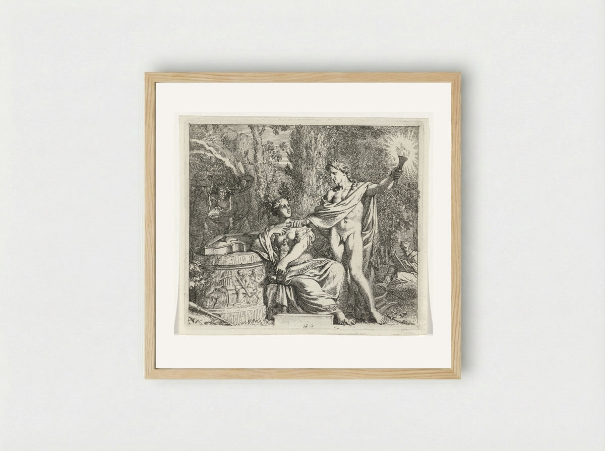 Apollo and the Invention of Music - Gerard de Lairesse - Framed Print Wood