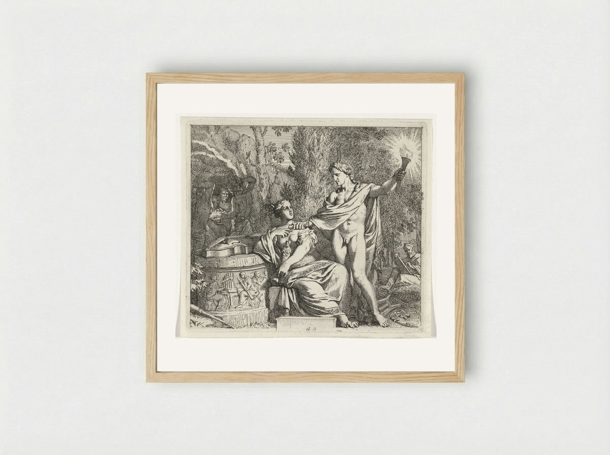 Apollo and the Invention of Music - Gerard de Lairesse - Framed Print Wood