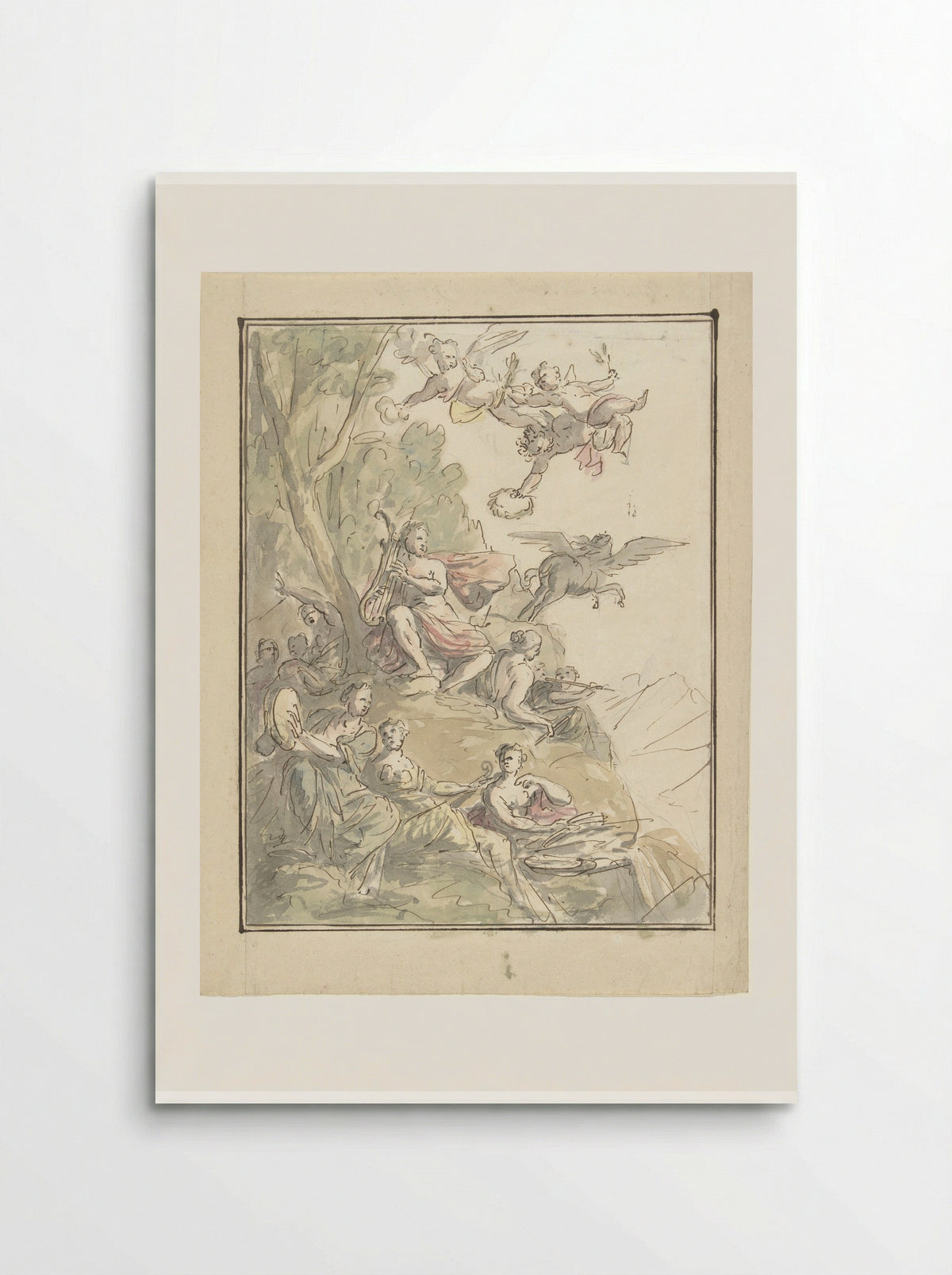 Apollo and the Muses on Mount Parnassus - Elias van Nijmegen - Poster