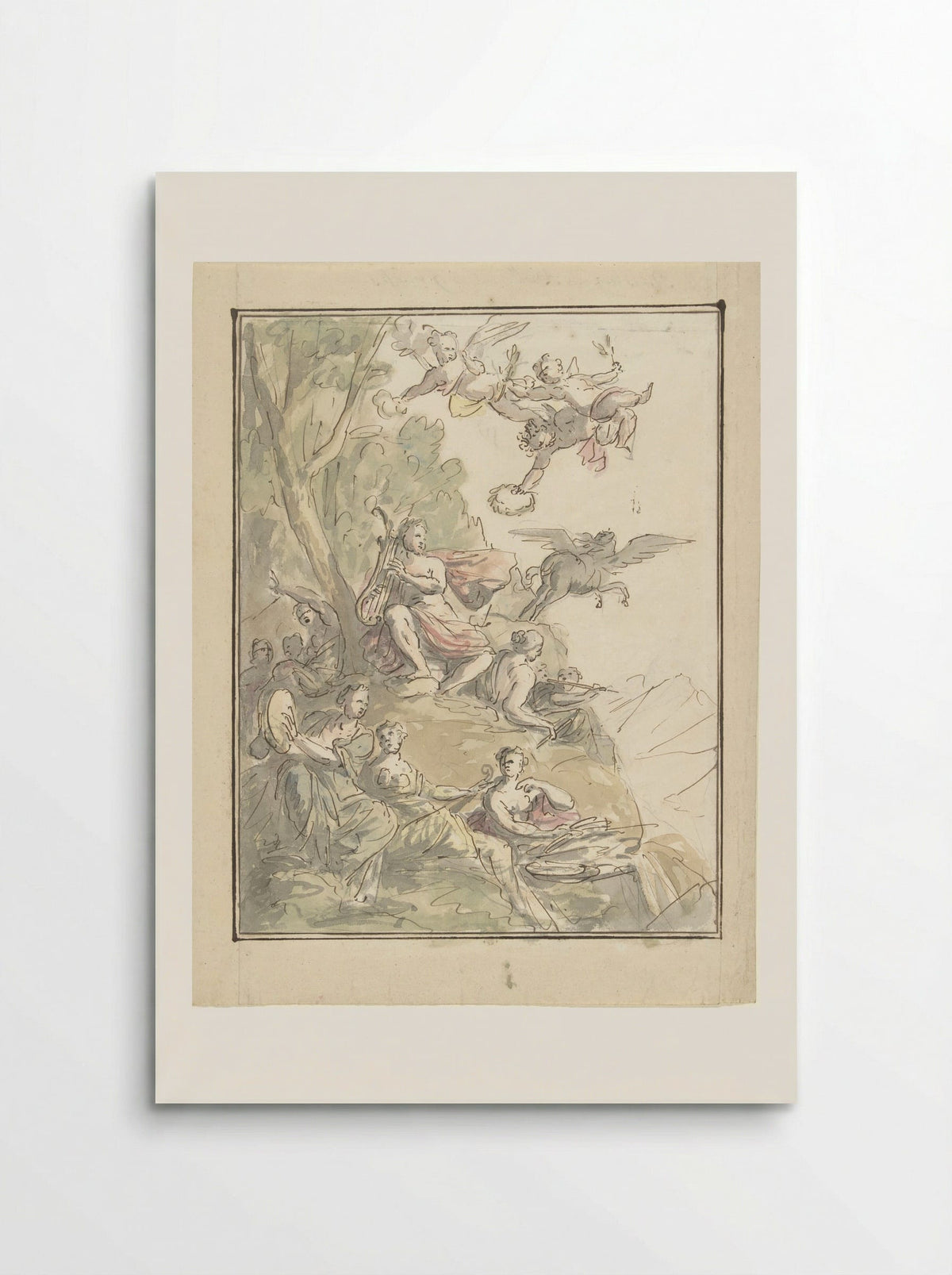 Apollo and the Muses on Mount Parnassus - Elias van Nijmegen - Poster