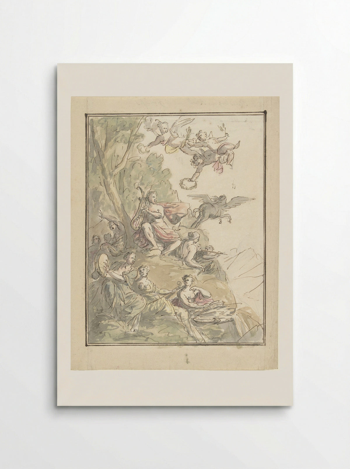 Apollo and the Muses on Mount Parnassus - Elias van Nijmegen - Poster