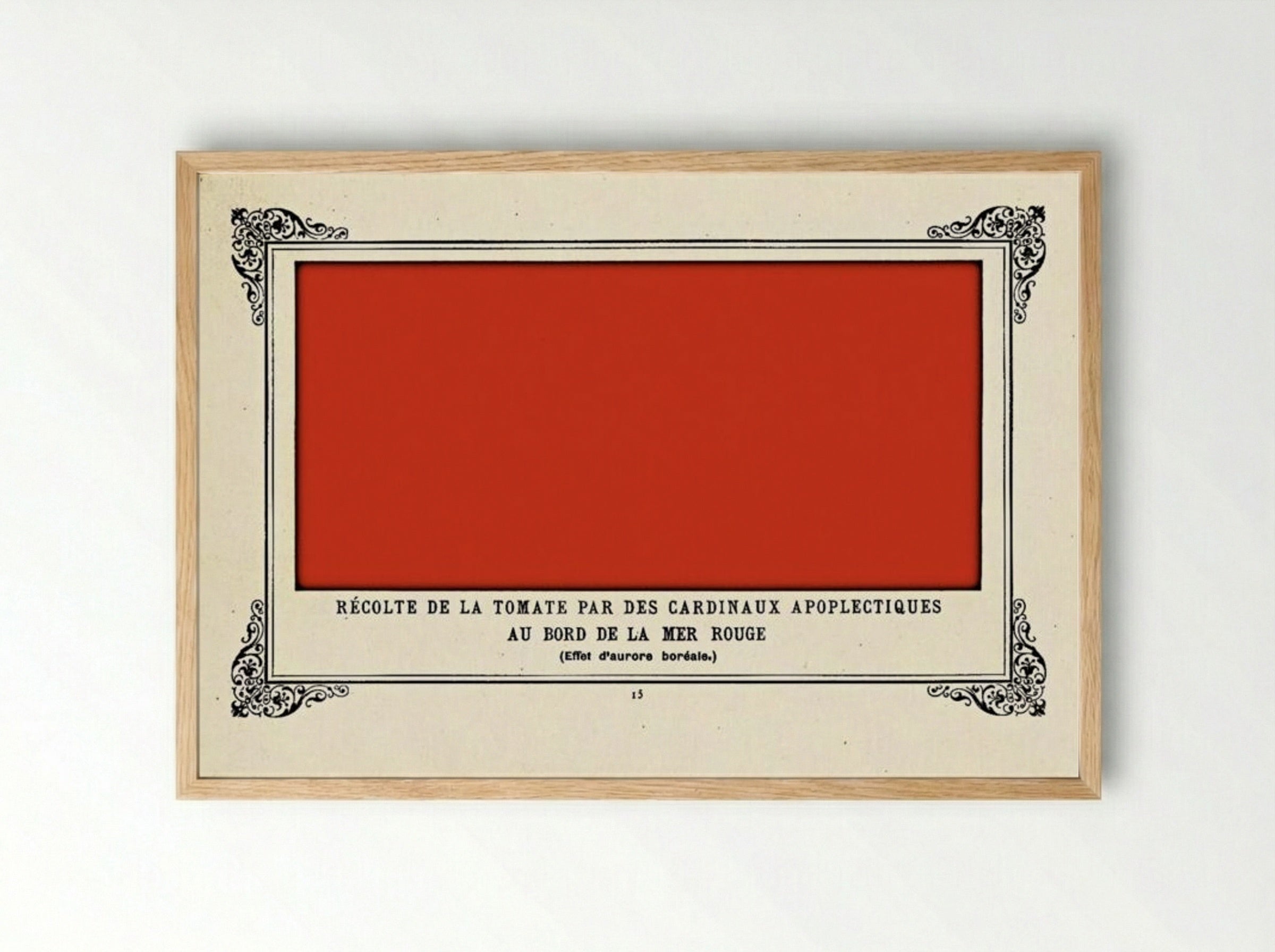 Apoplectic Cardinals Harvesting Tomatoes on the Shore of the Red Sea - Alphonse Allais - Framed Print Wood