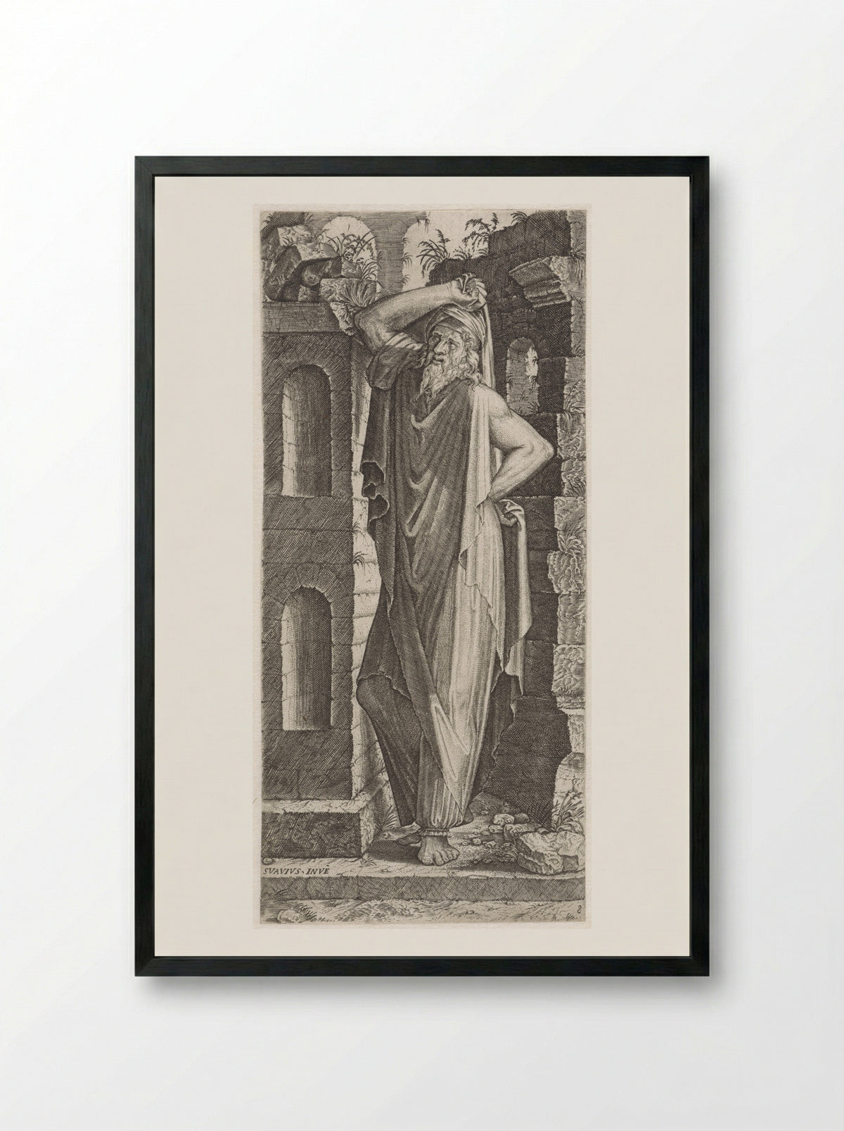 Apostel Filippus - Lambertus Suavius - Framed Print Black