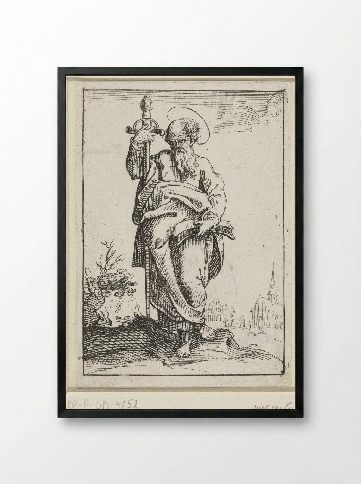 Apostle Paul - Nicolas de Son - Framed Print Black