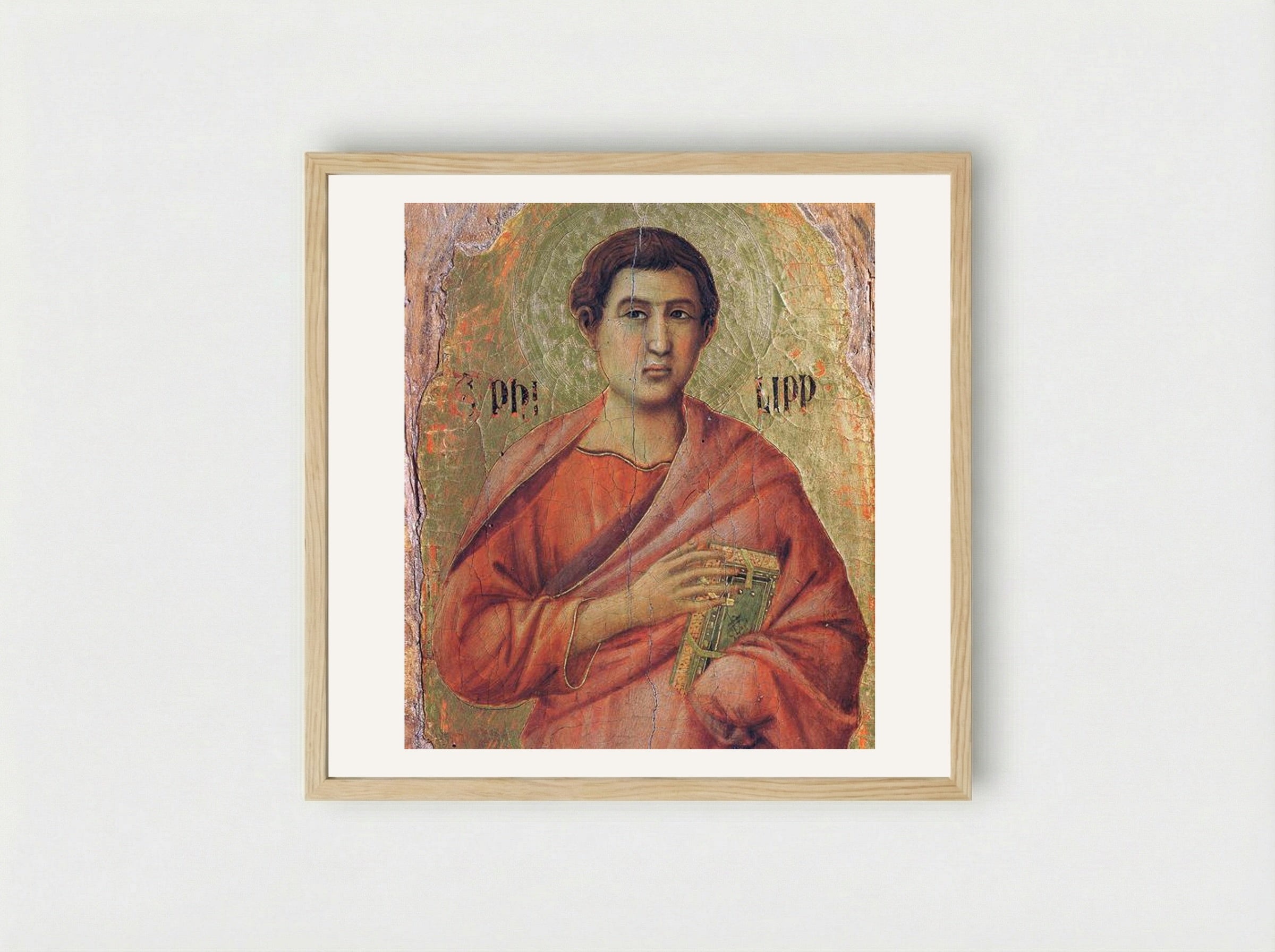 Apostle Philip - Duccio di Buoninsegna - Framed Print Wood