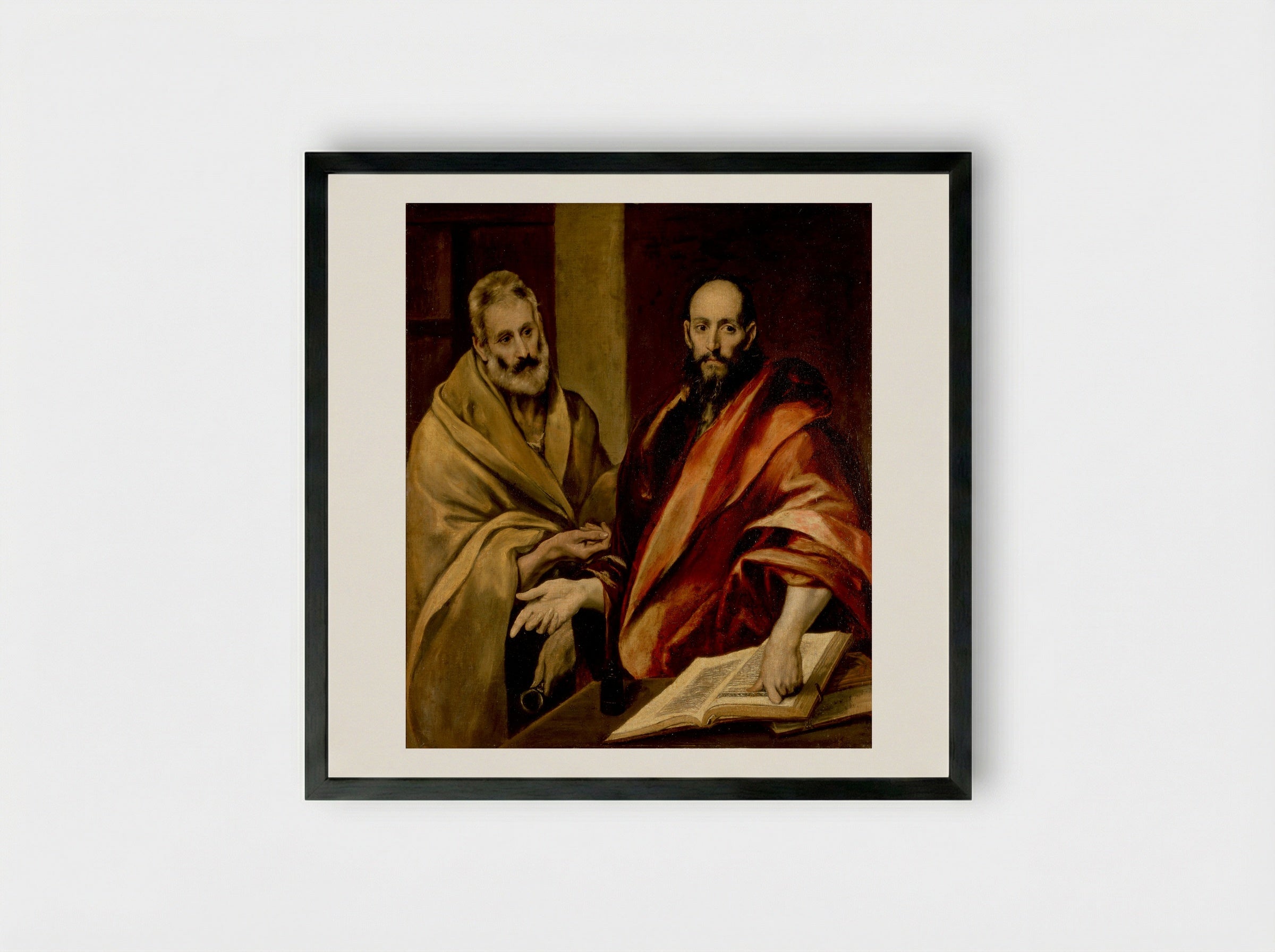 Apostles Peter and Paul - El Greco - Framed Print Black