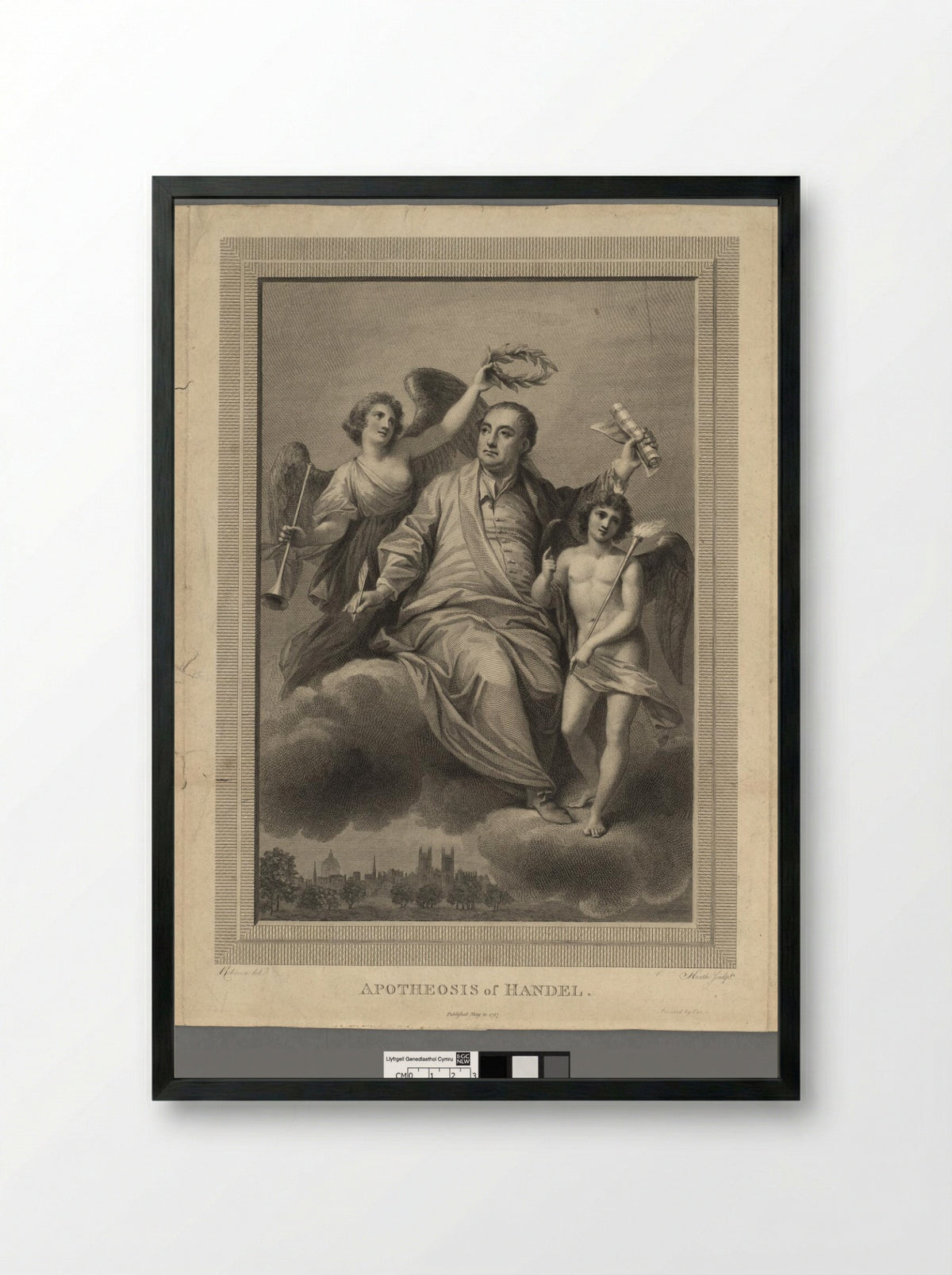 Apotheosis of Händel - James Heath - Framed Print Black