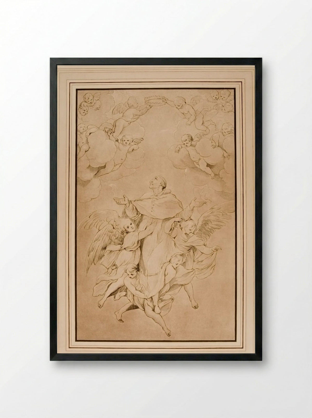 Apotheosis of a Saint - Peter William Tomkins - Framed Print Black