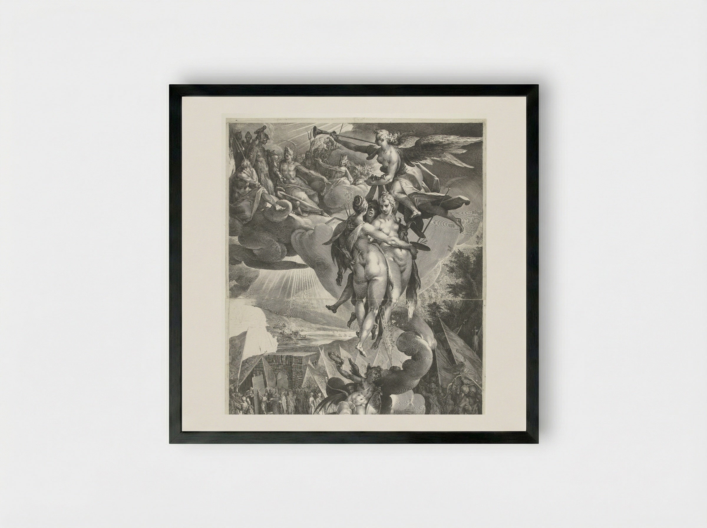 Apotheosis of the Arts - Jan Harmensz. Muller - Framed Print Black