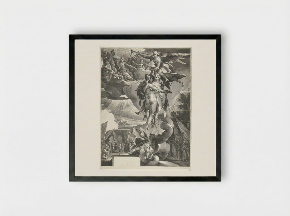 Apotheosis of the Arts - Jan Harmensz. Muller - Framed Print Black