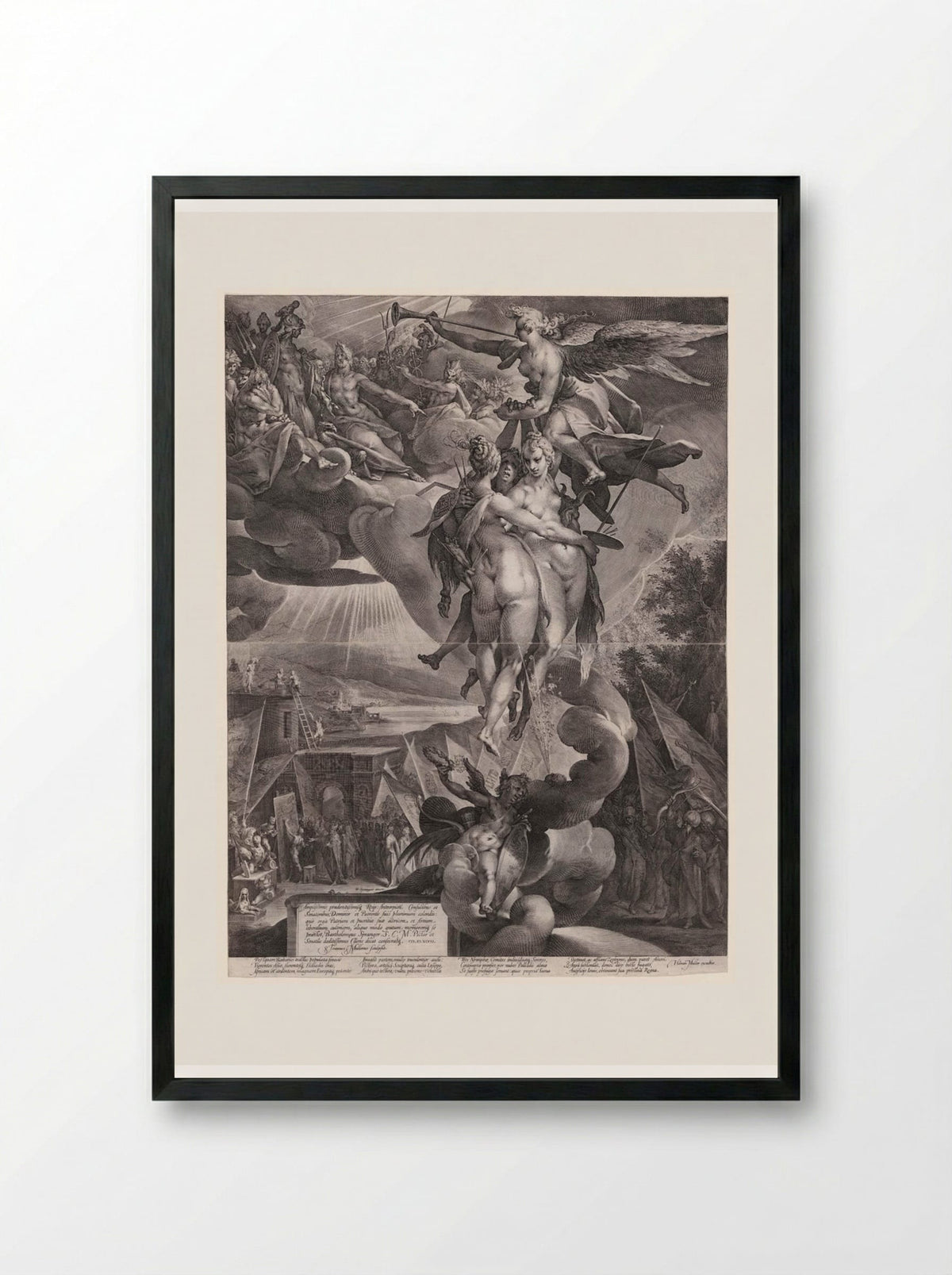 Apotheosis of the Fine Arts - Jan Harmensz. Muller - Framed Print Black