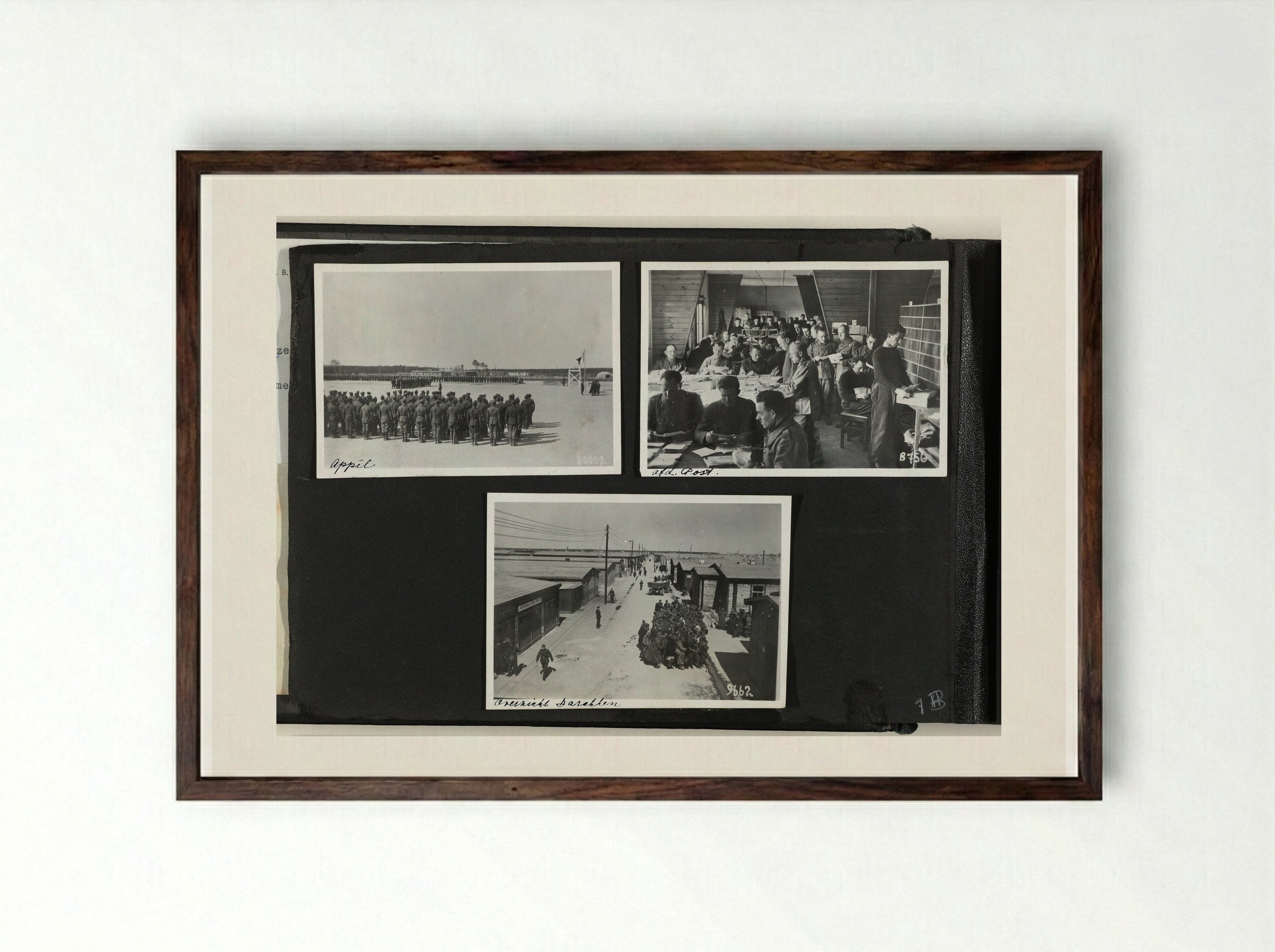 Appél / afd. Post / overzicht barakken - Dick W.B. van Maarseveen - Framed Print Dark Wood