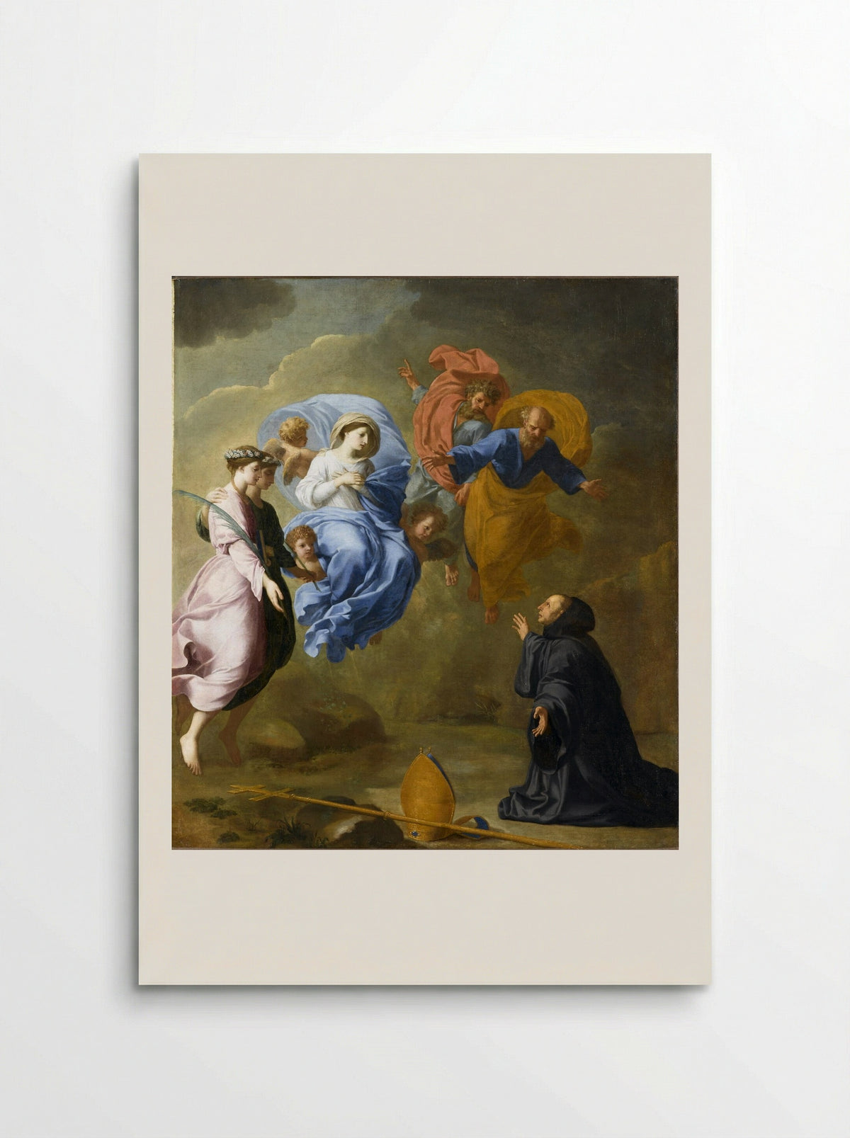 Apparition de la Vierge - Eustache Le Sueur - Poster