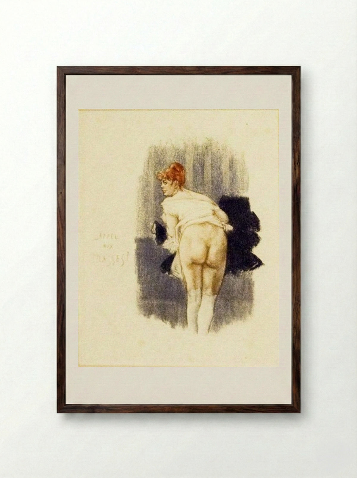 Appeal to the Masses - Félicien Rops - Framed Print Dark Wood