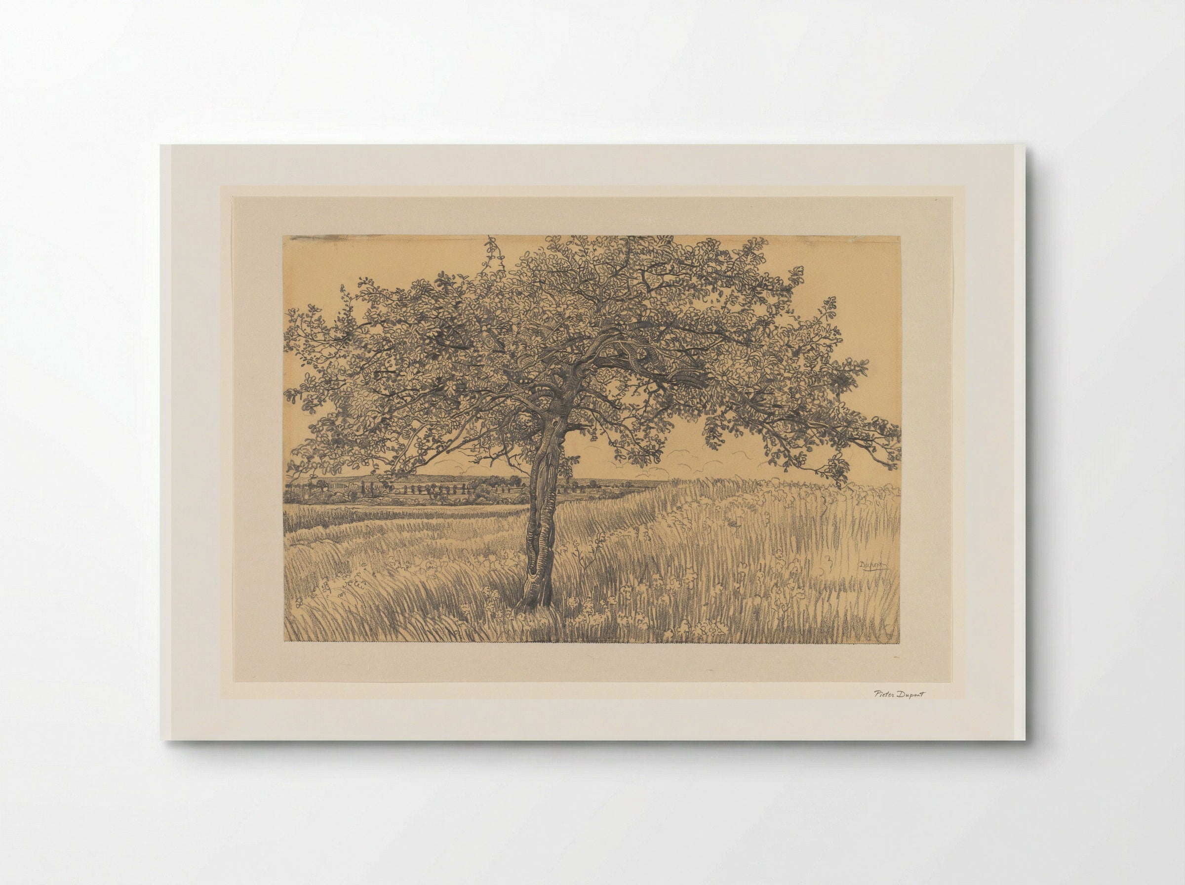 Appelboom in landschap - Pieter Dupont - Poster