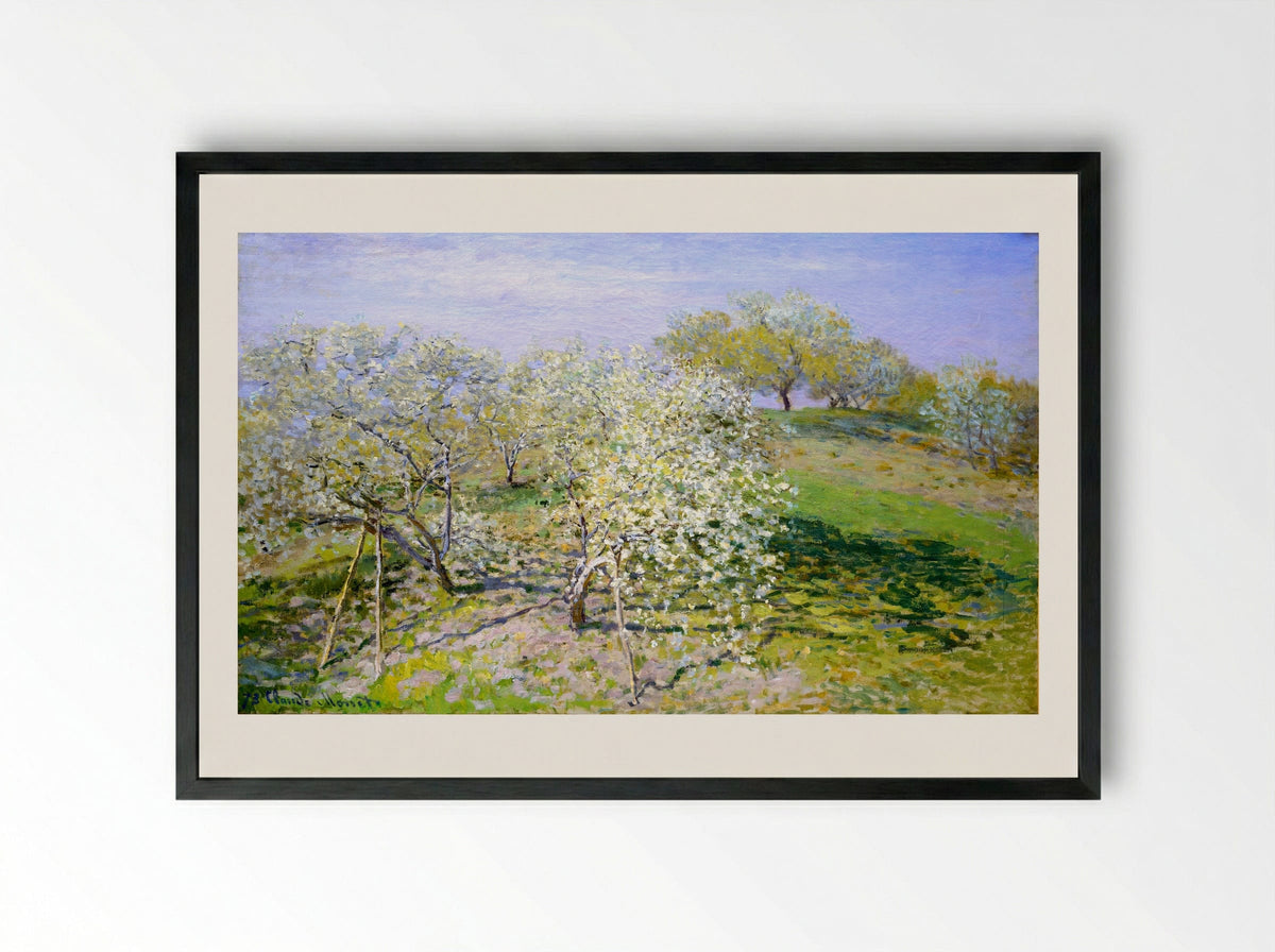 Apple Trees in Bloom - Claude Monet - Framed Print Black