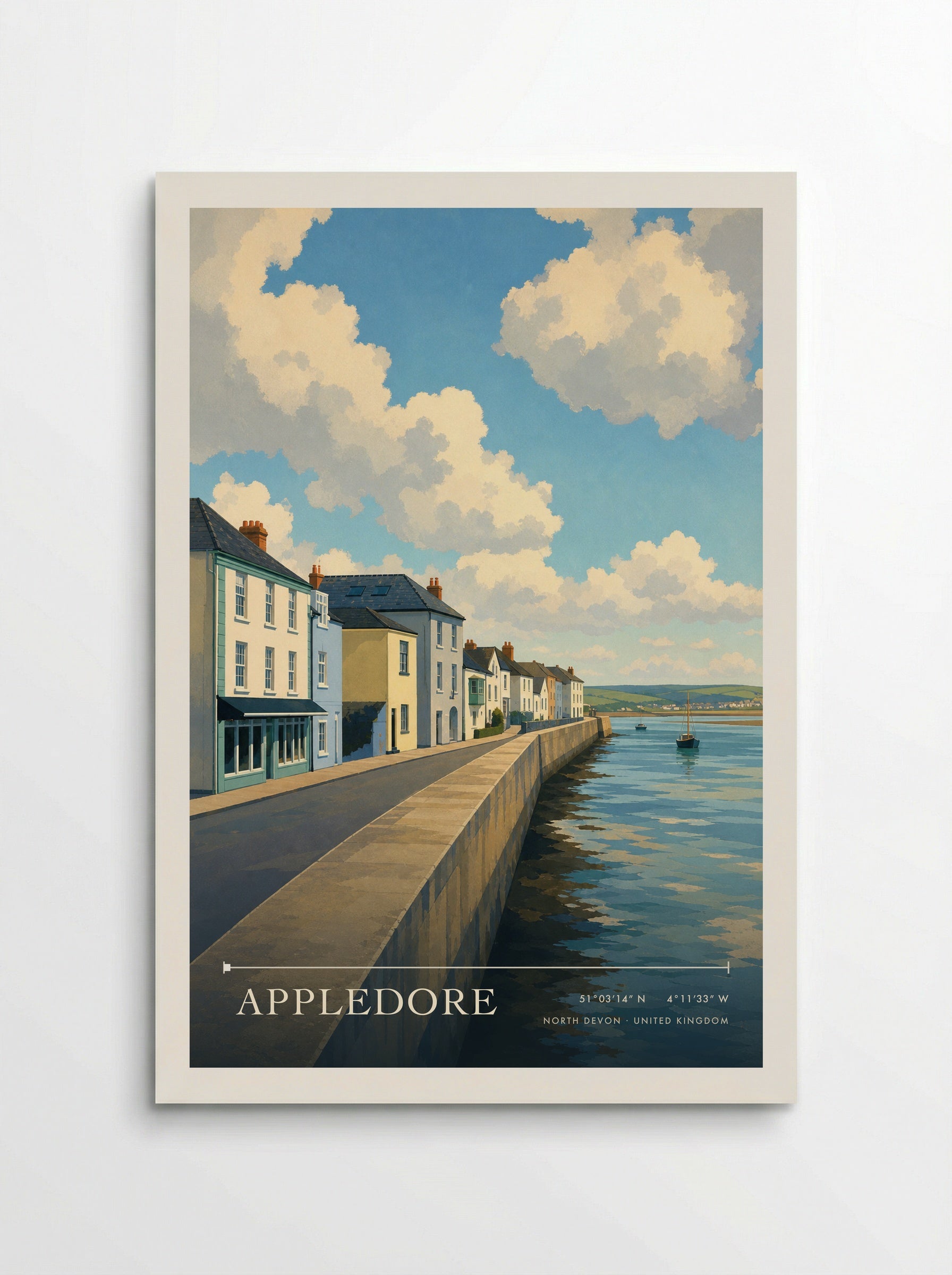 Appledore Quay, North Devon Travel Poster - Poster