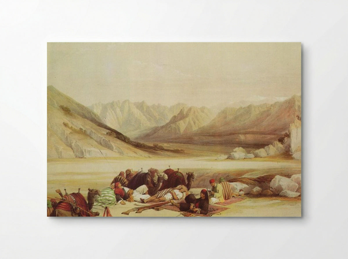 Approach to Mount Sinai - David Roberts - Poster