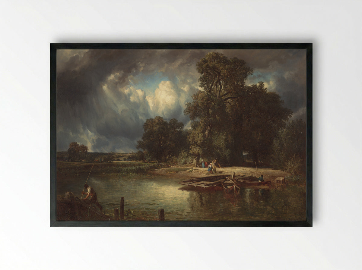 Approaching Storm - Constant Troyon - Framed Print Black
