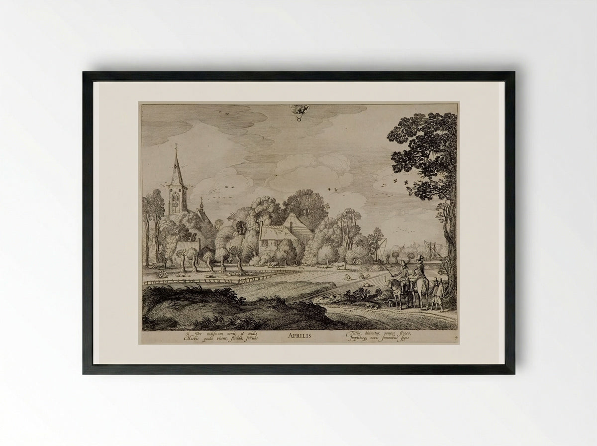April - Jan van de Velde II - Framed Print Black