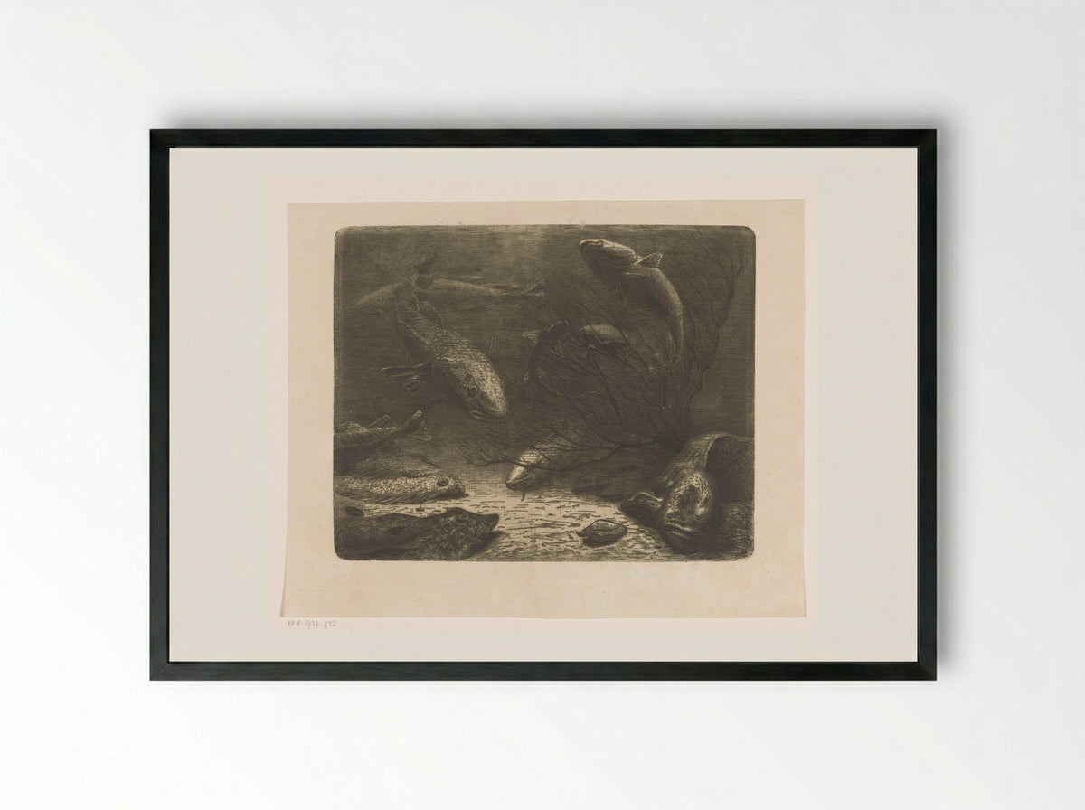 Aquarium - August Le Gras - Framed Print Black