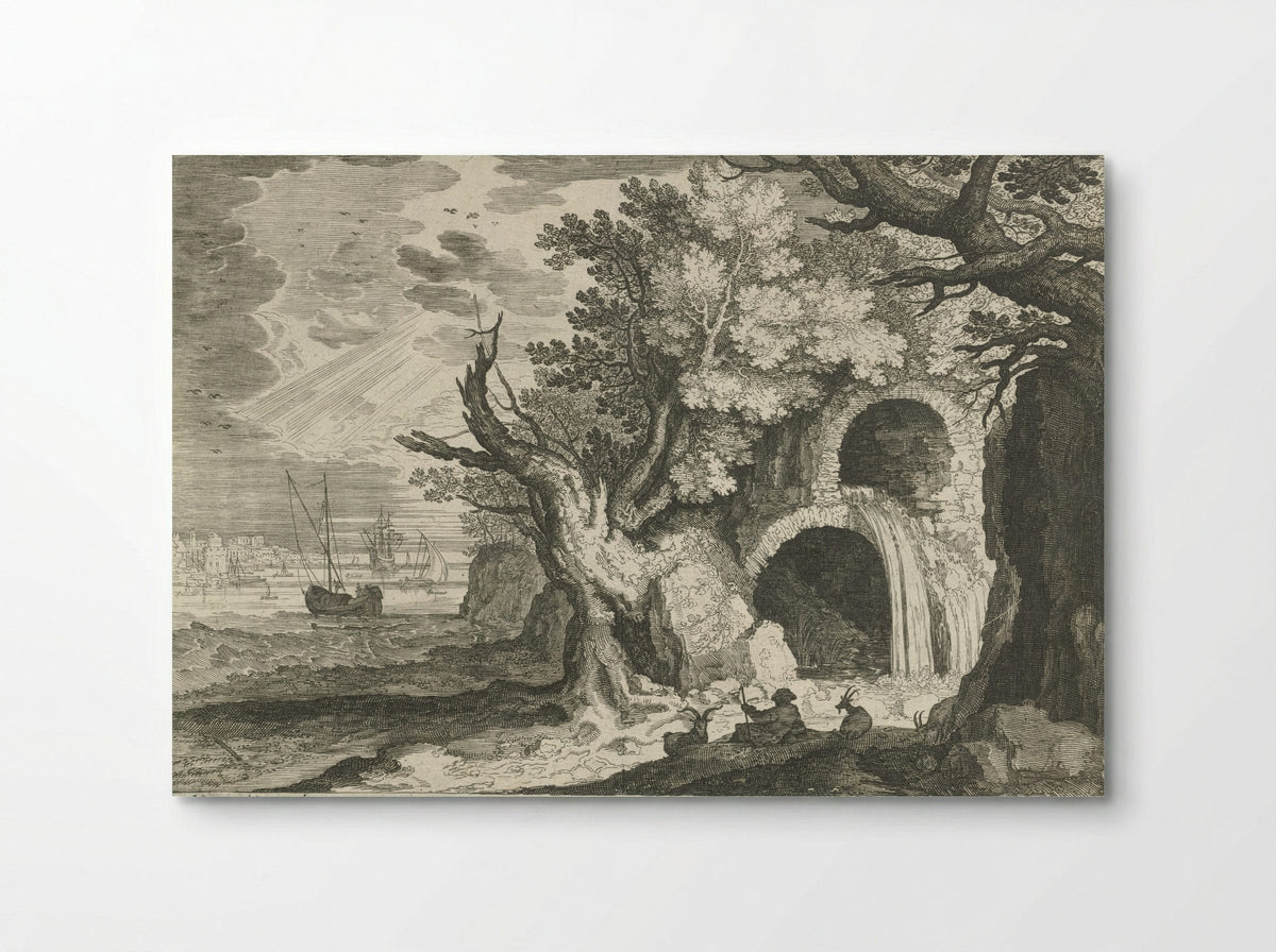 Aqueduct with Waterfall - Aegidius Sadeler (II) - Poster