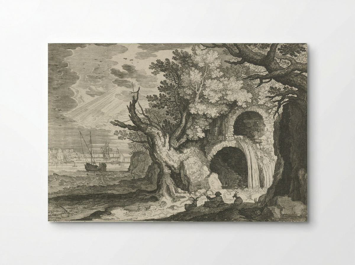 Aqueduct with Waterfall - Aegidius Sadeler (II) - Poster
